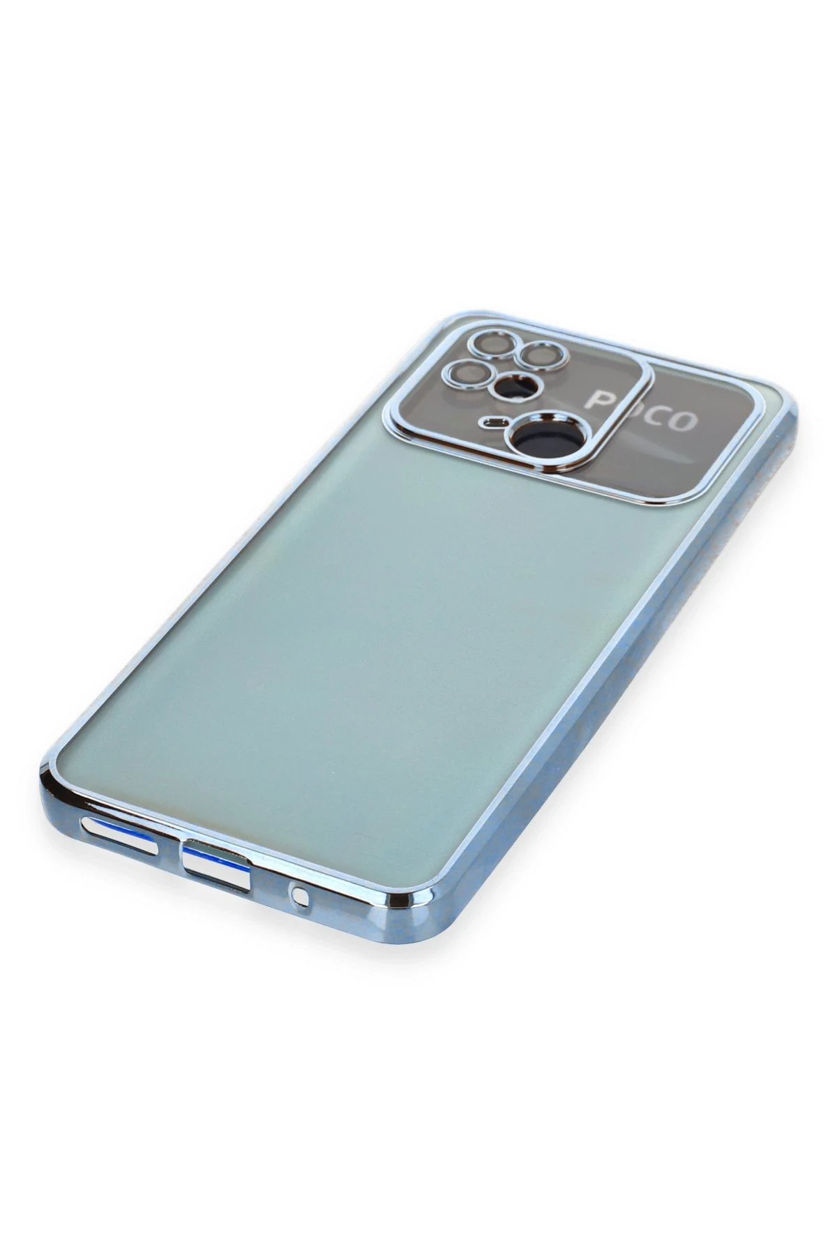 Newface Xiaomi Redmi 10C Kılıf Razer Lensli Silikon - Açık Mavi