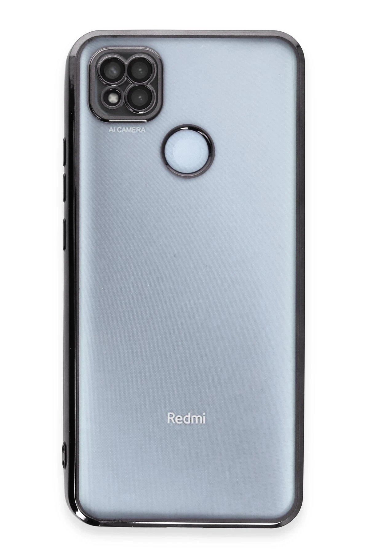 Newface Xiaomi Redmi 9C Kılıf Razer Lensli Silikon - Siyah