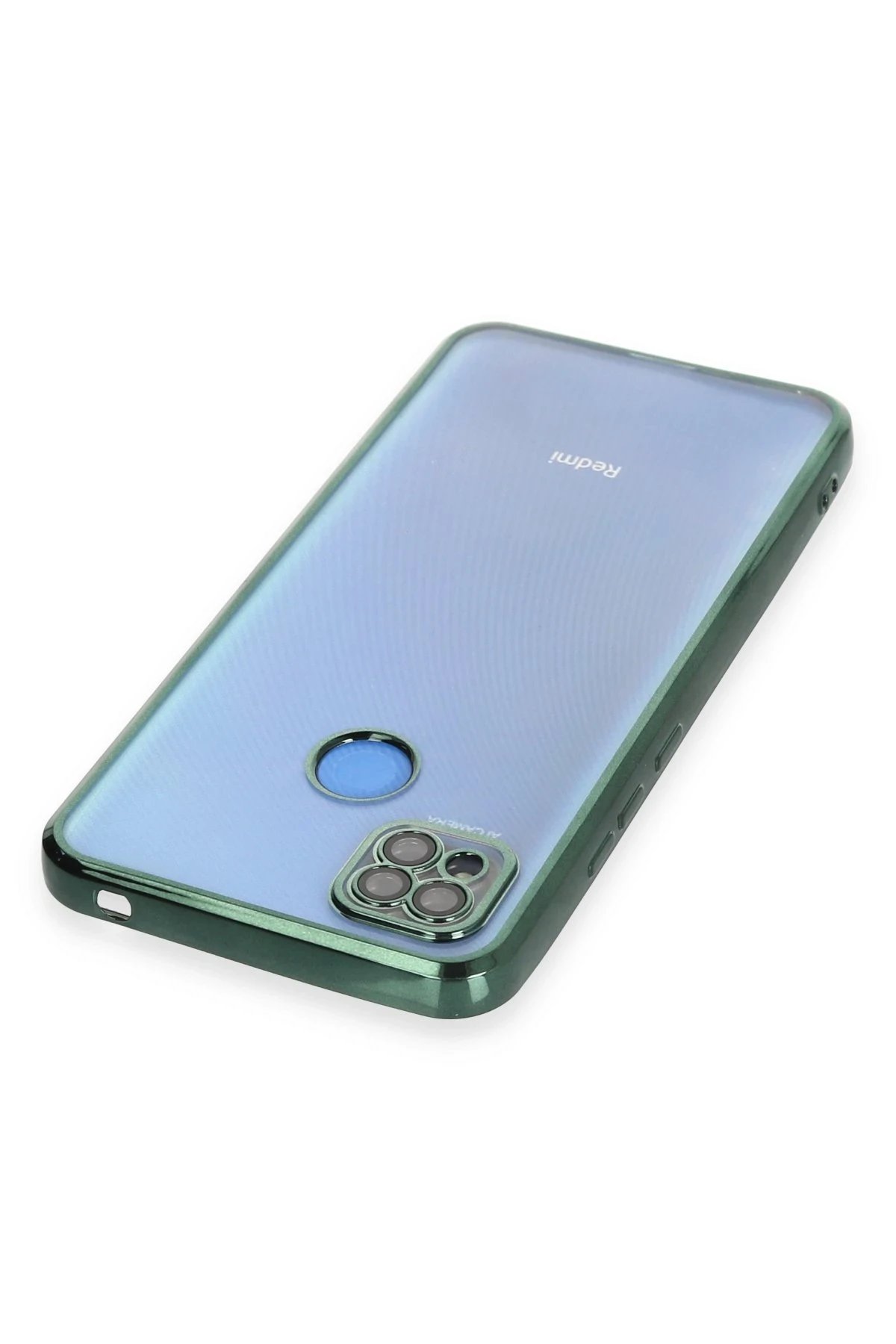 Newface Xiaomi Redmi 9C Kılıf Razer Lensli Silikon - Yeşil