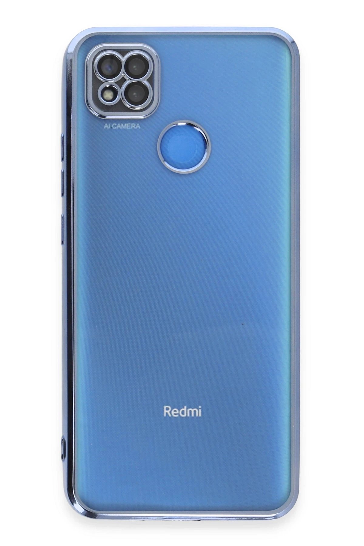 Newface Xiaomi Redmi 9C Kılıf Razer Lensli Silikon - Açık Mavi