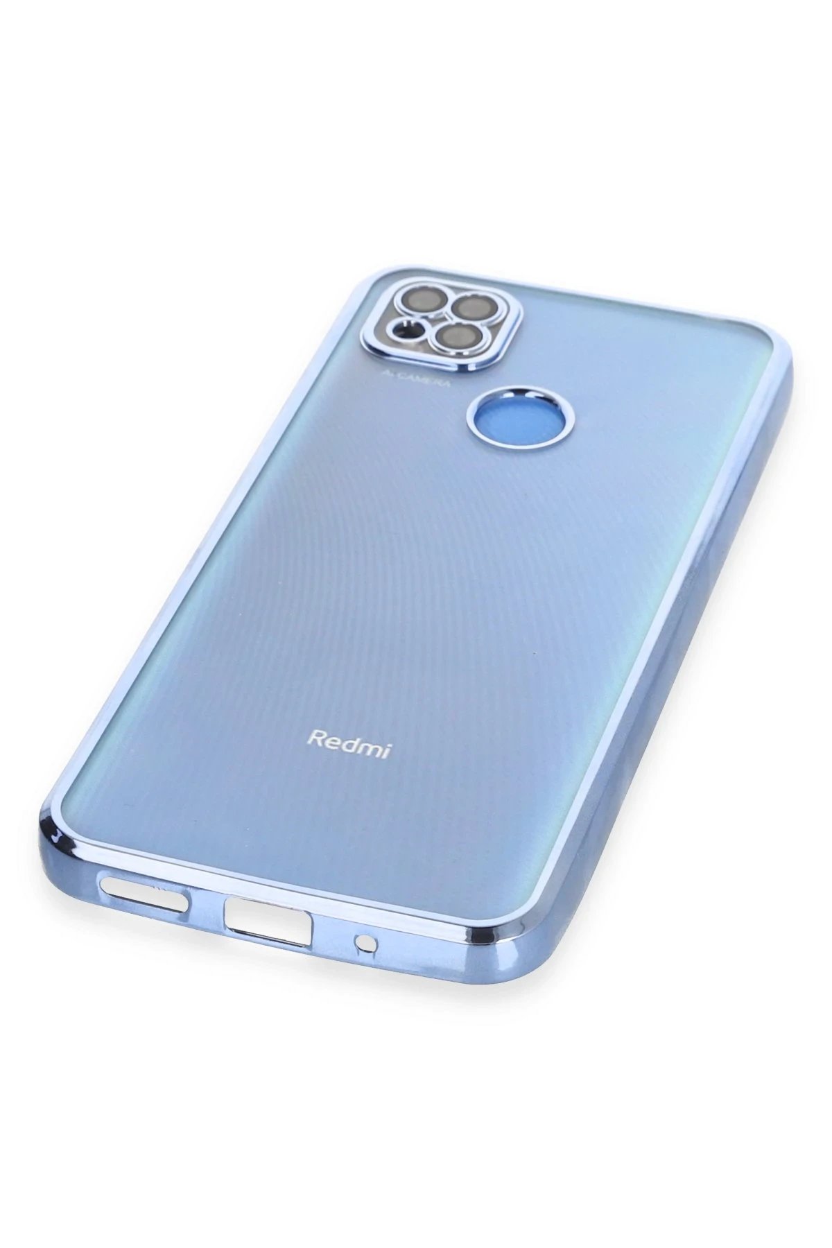 Newface Xiaomi Redmi 9C Kılıf Razer Lensli Silikon - Açık Mavi