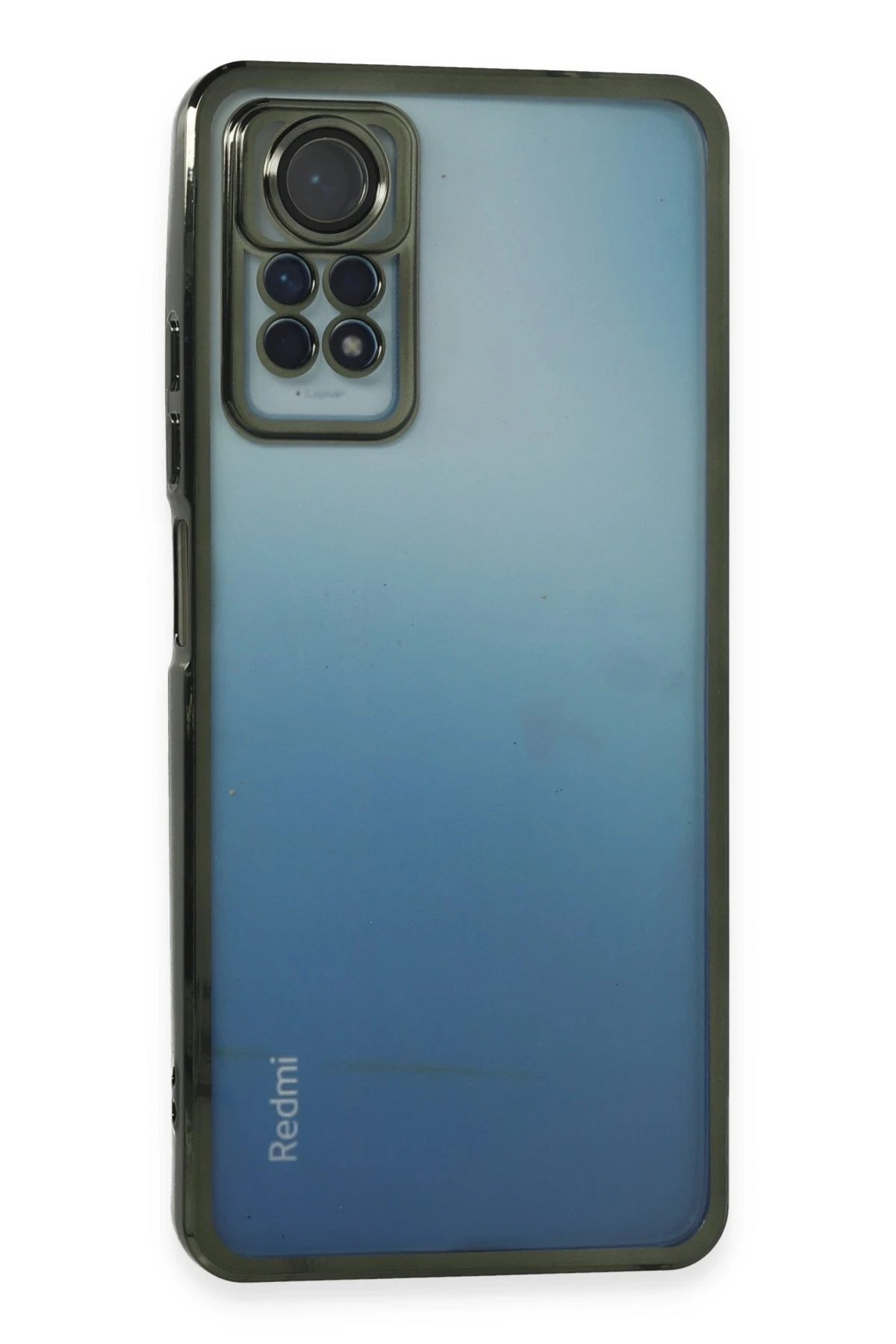 Newface Xiaomi Redmi Note 11 Pro Kılıf Razer Lensli Silikon - Yeşil