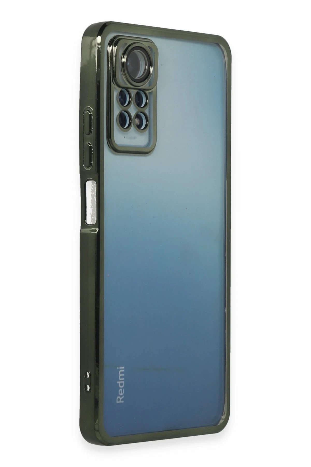 Newface Xiaomi Redmi Note 11 Pro Kılıf Razer Lensli Silikon - Yeşil