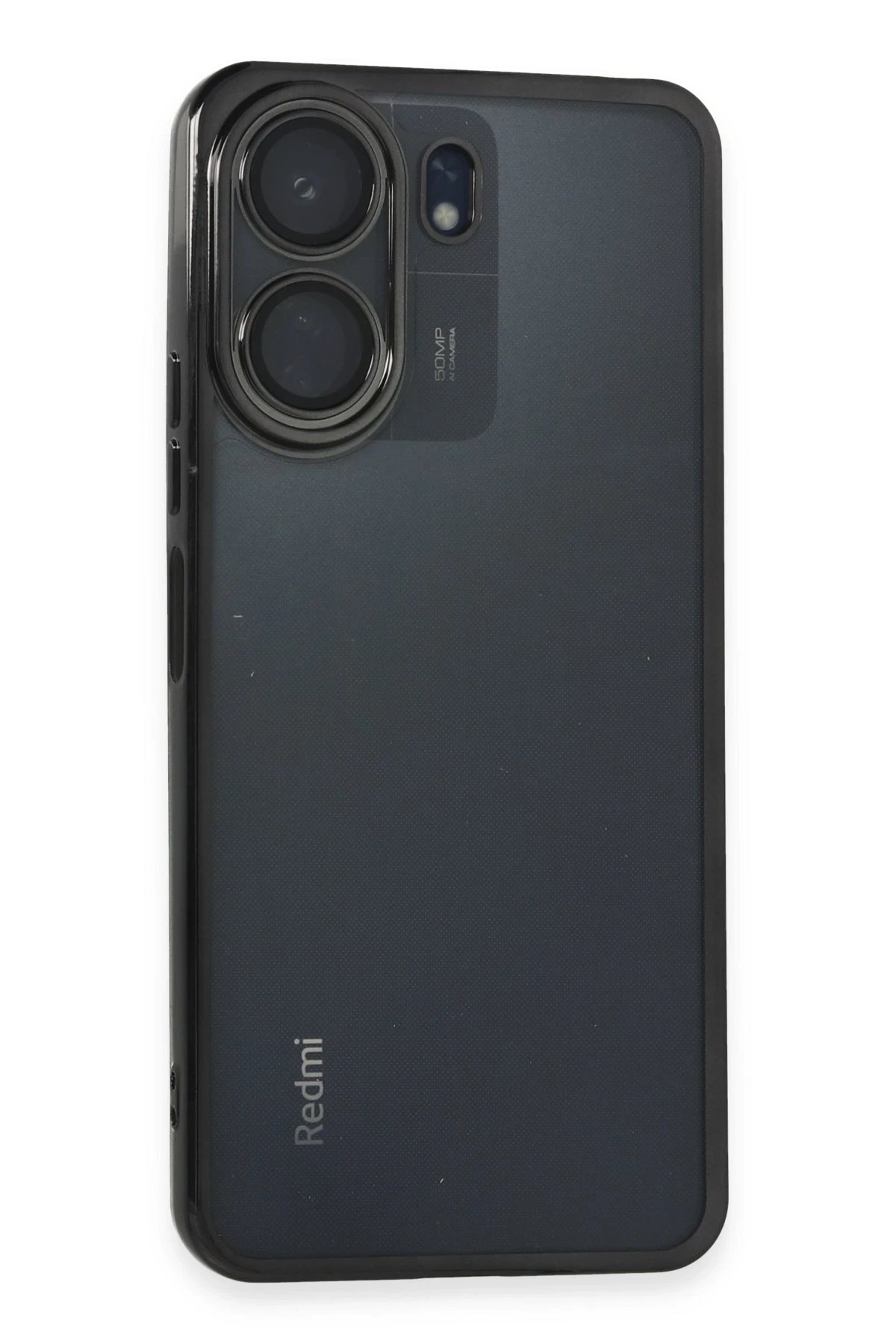 Newface Xiaomi Redmi 13C Kılıf Razer Lensli Silikon - Siyah