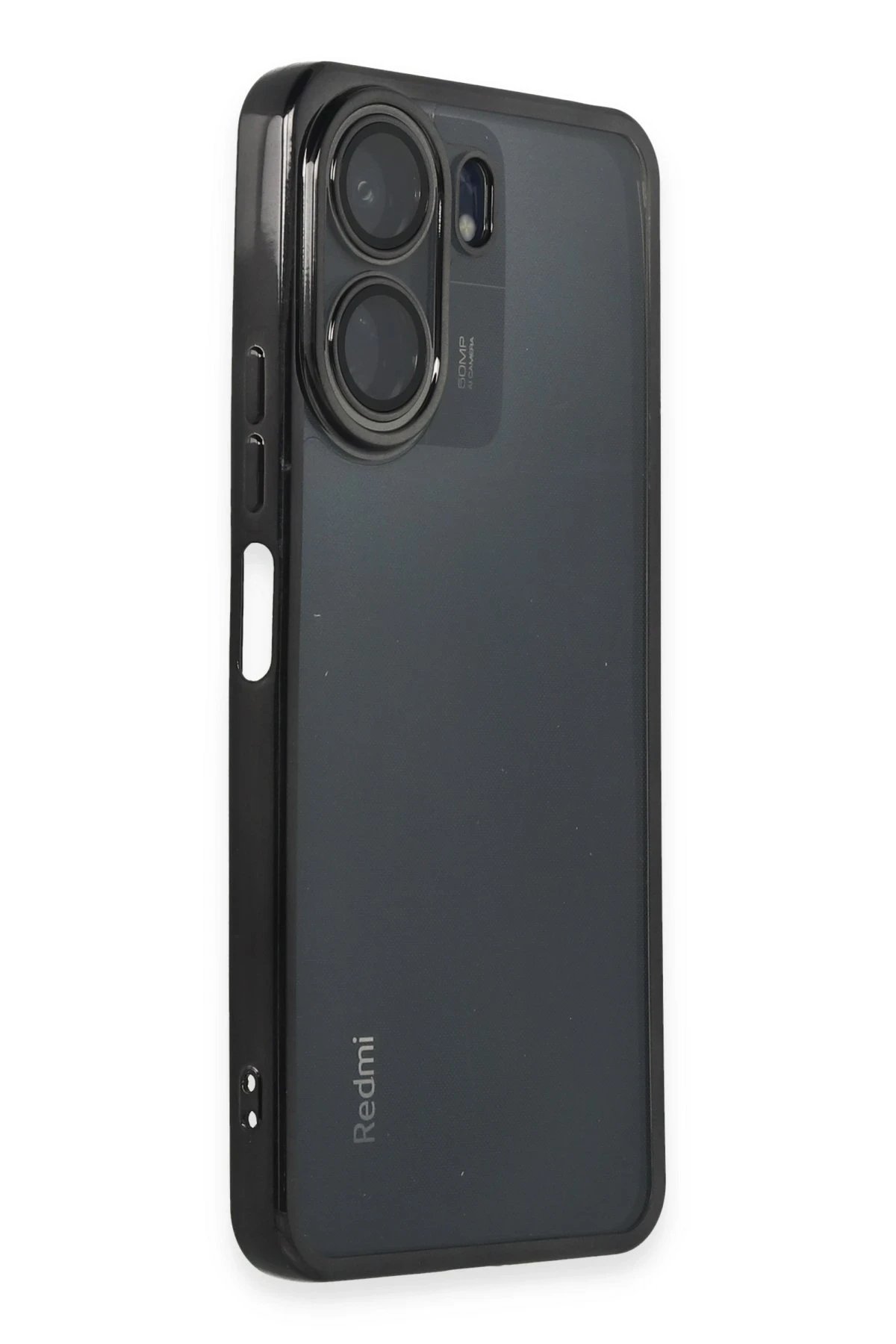 Newface Xiaomi Redmi 13C Kılıf Razer Lensli Silikon - Siyah