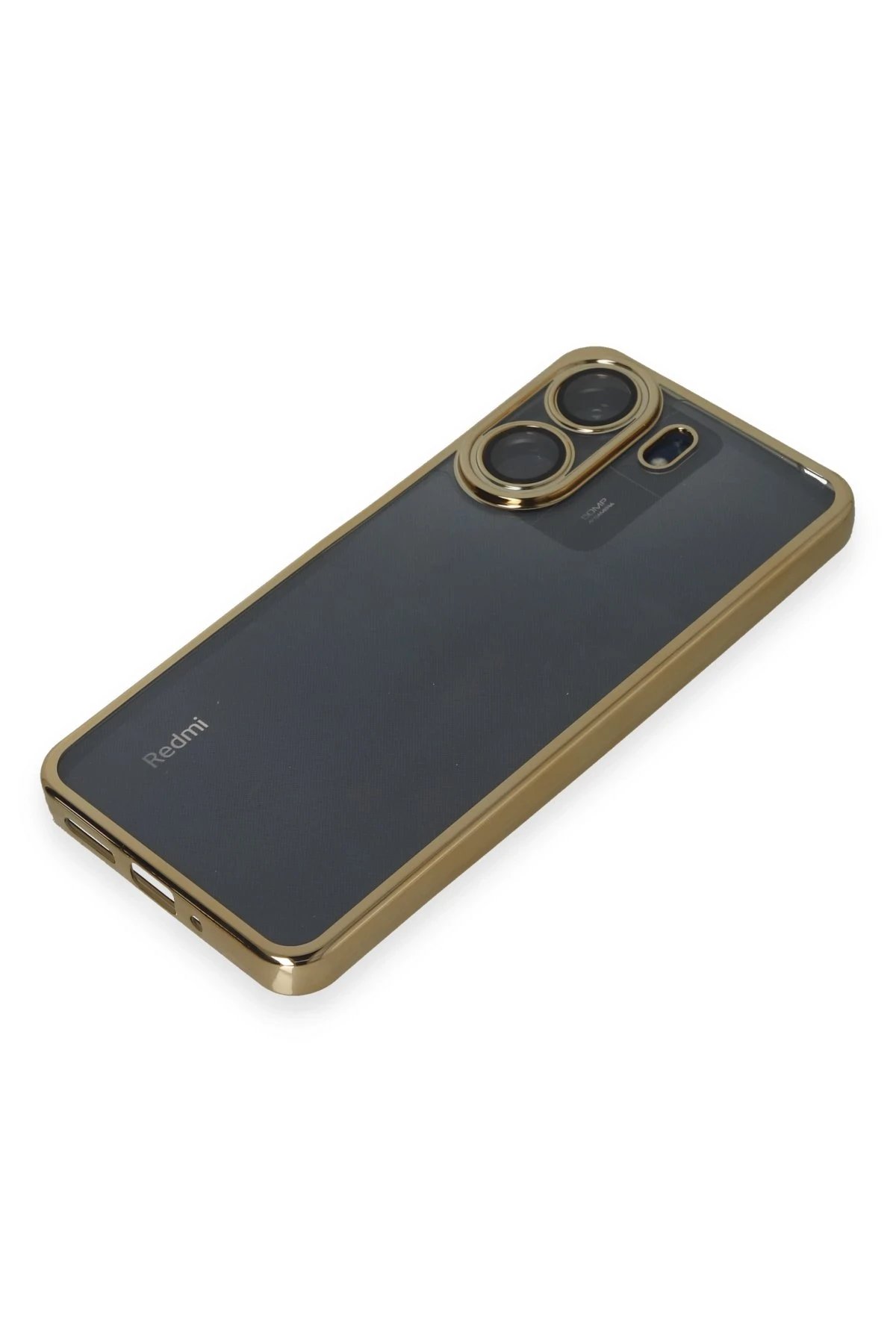 Newface Xiaomi Redmi 13C Kılıf Razer Lensli Silikon - Gold