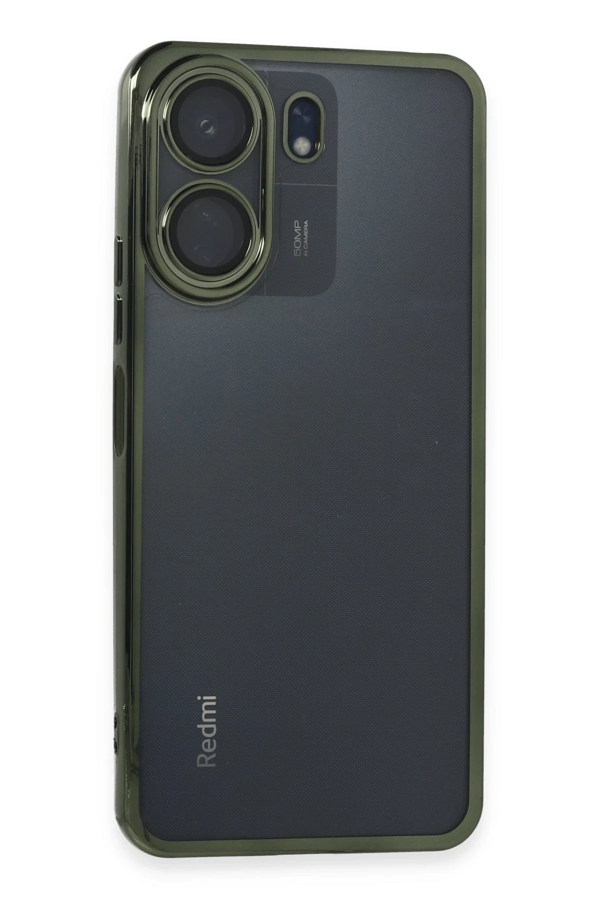 Newface Xiaomi Redmi 13C Kılıf Razer Lensli Silikon - Yeşil