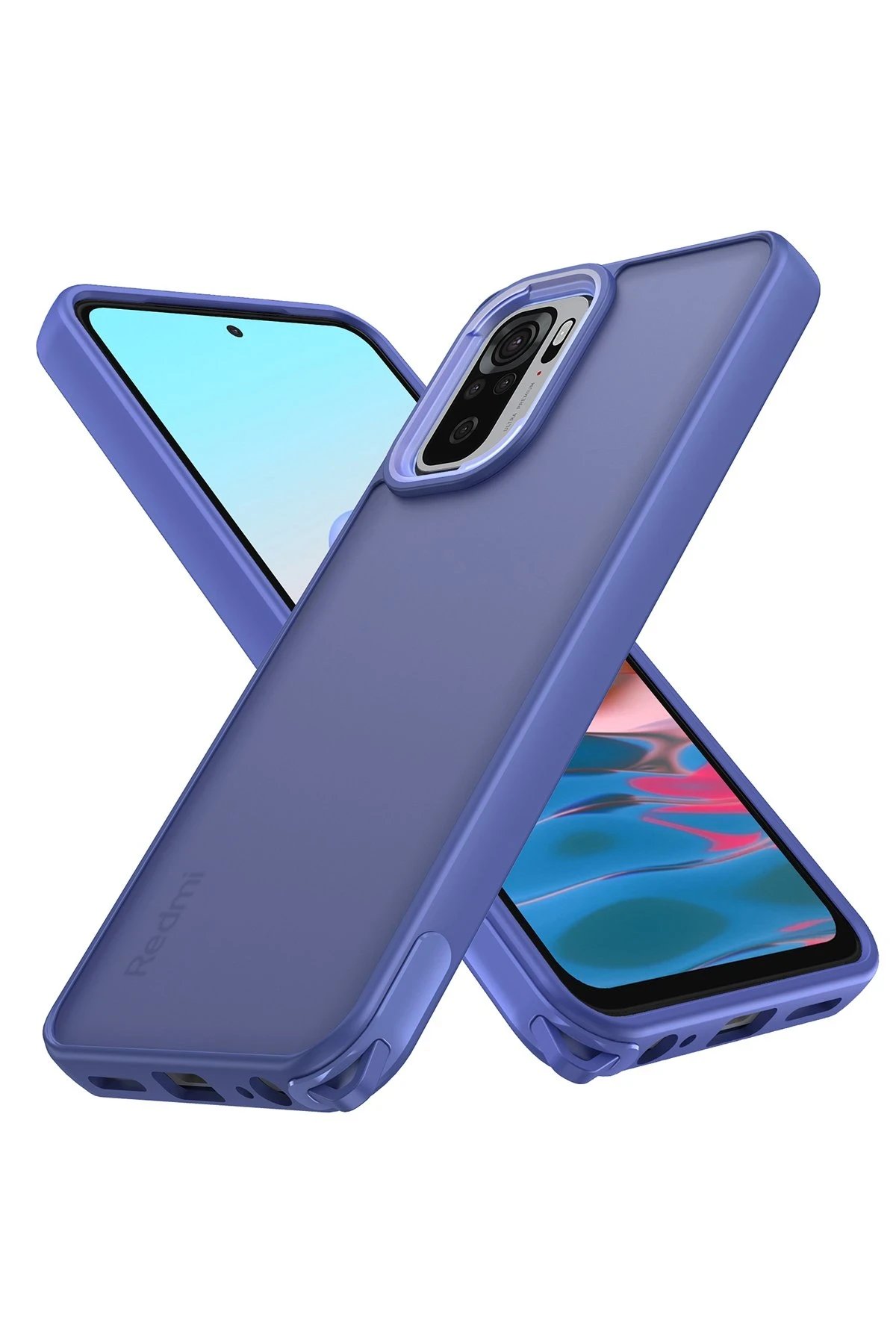 Newface Xiaomi Redmi Note 10 Kılıf Elegant Kapak - Açık Mavi