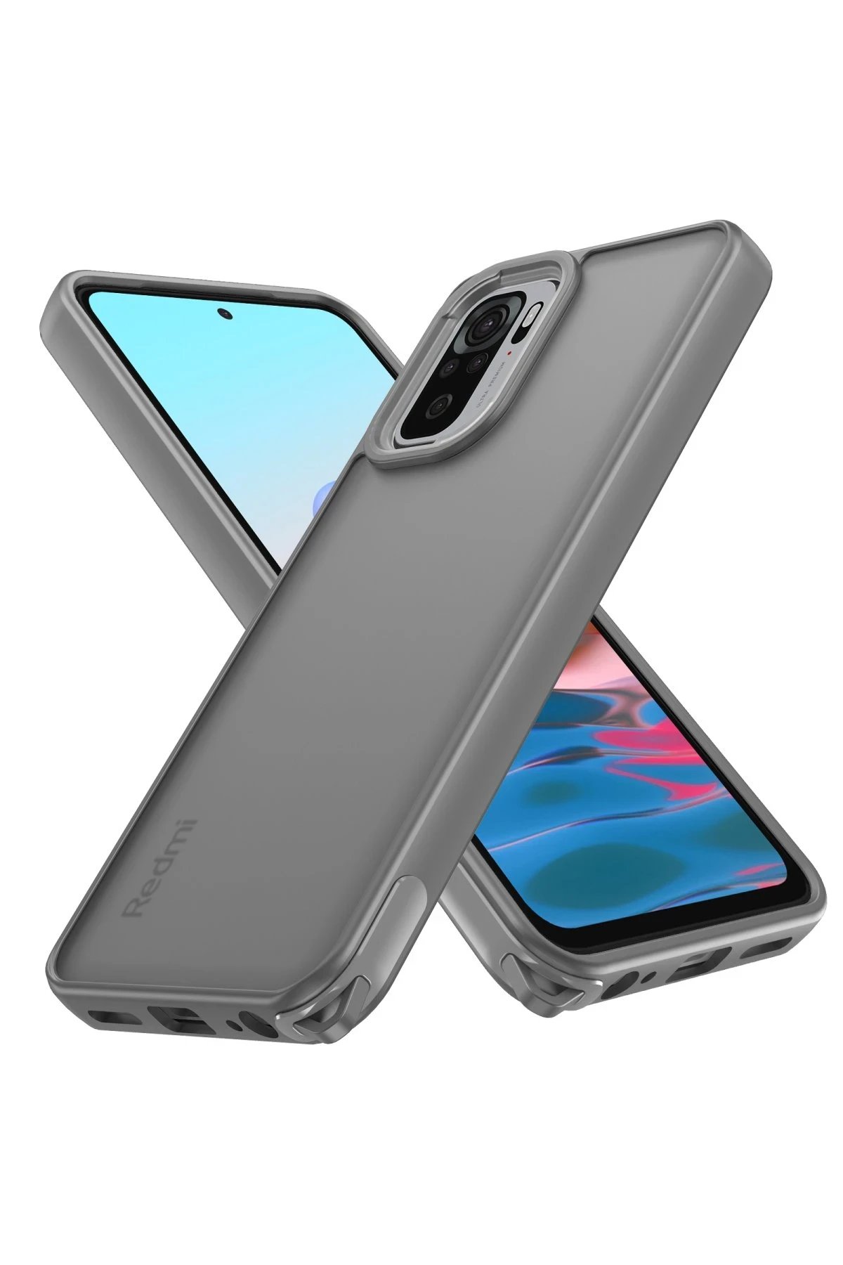 Newface Xiaomi Redmi Note 10 Pro Kılıf Elegant Kapak - Titan Gri