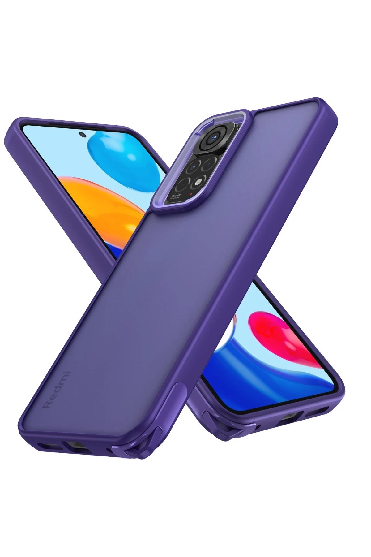 Newface Xiaomi Redmi Note 11 Kılıf Elegant Kapak - Derin Mor