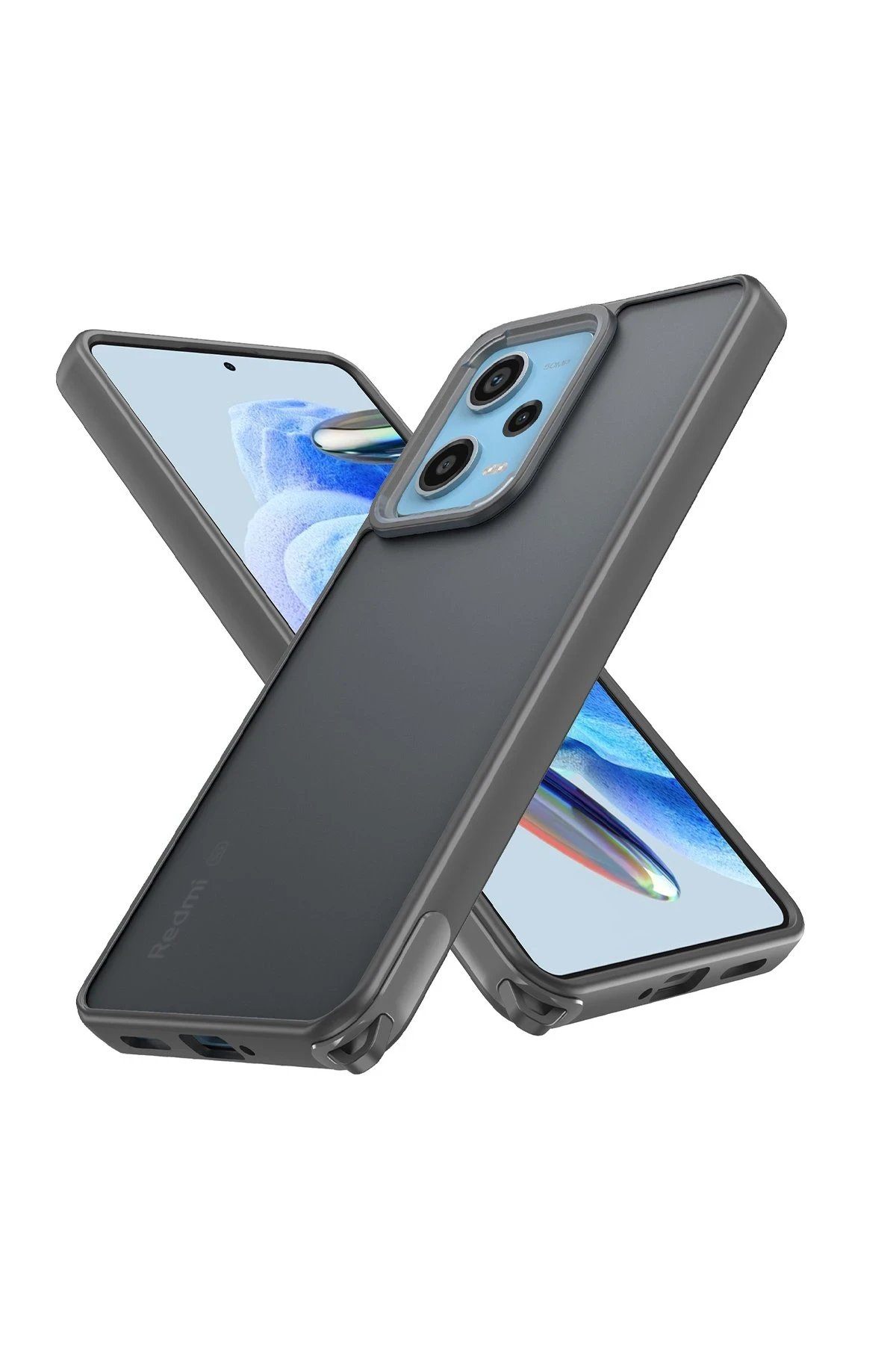 Newface Xiaomi Redmi Note 12 Pro 5G Kılıf Elegant Kapak - Titan Gri