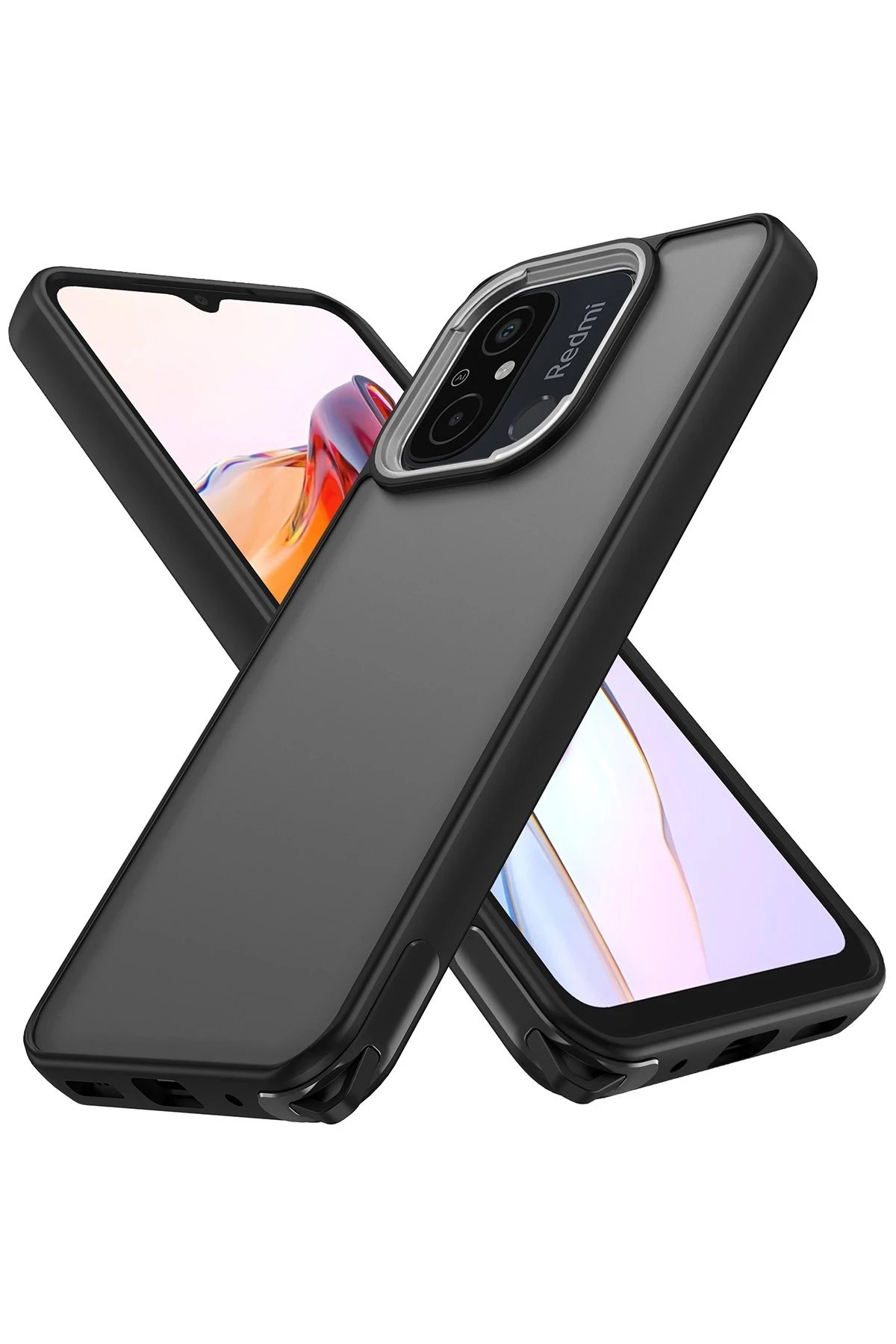 Newface Xiaomi Redmi 12C Kılıf Elegant Kapak - Siyah