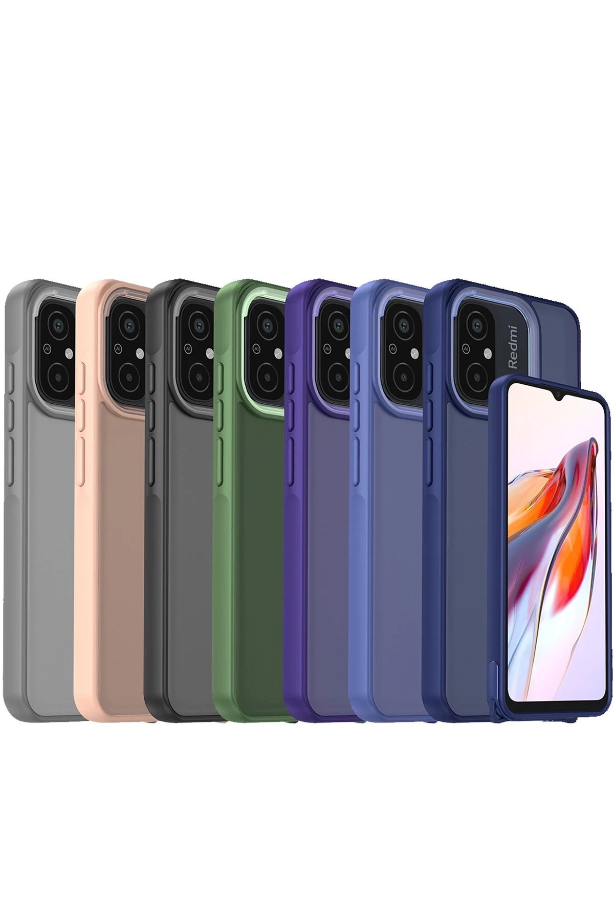 Newface Xiaomi Redmi 12C Kılıf Elegant Kapak - Açık Mavi