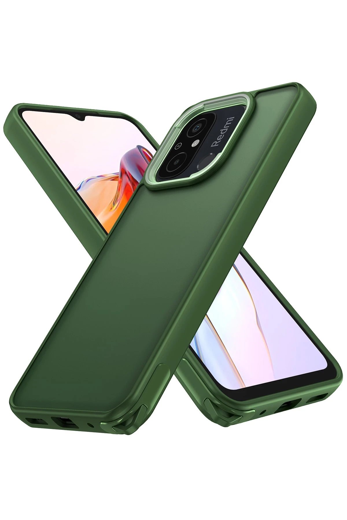 Newface Xiaomi Redmi 12C Kılıf Elegant Kapak - Yeşil