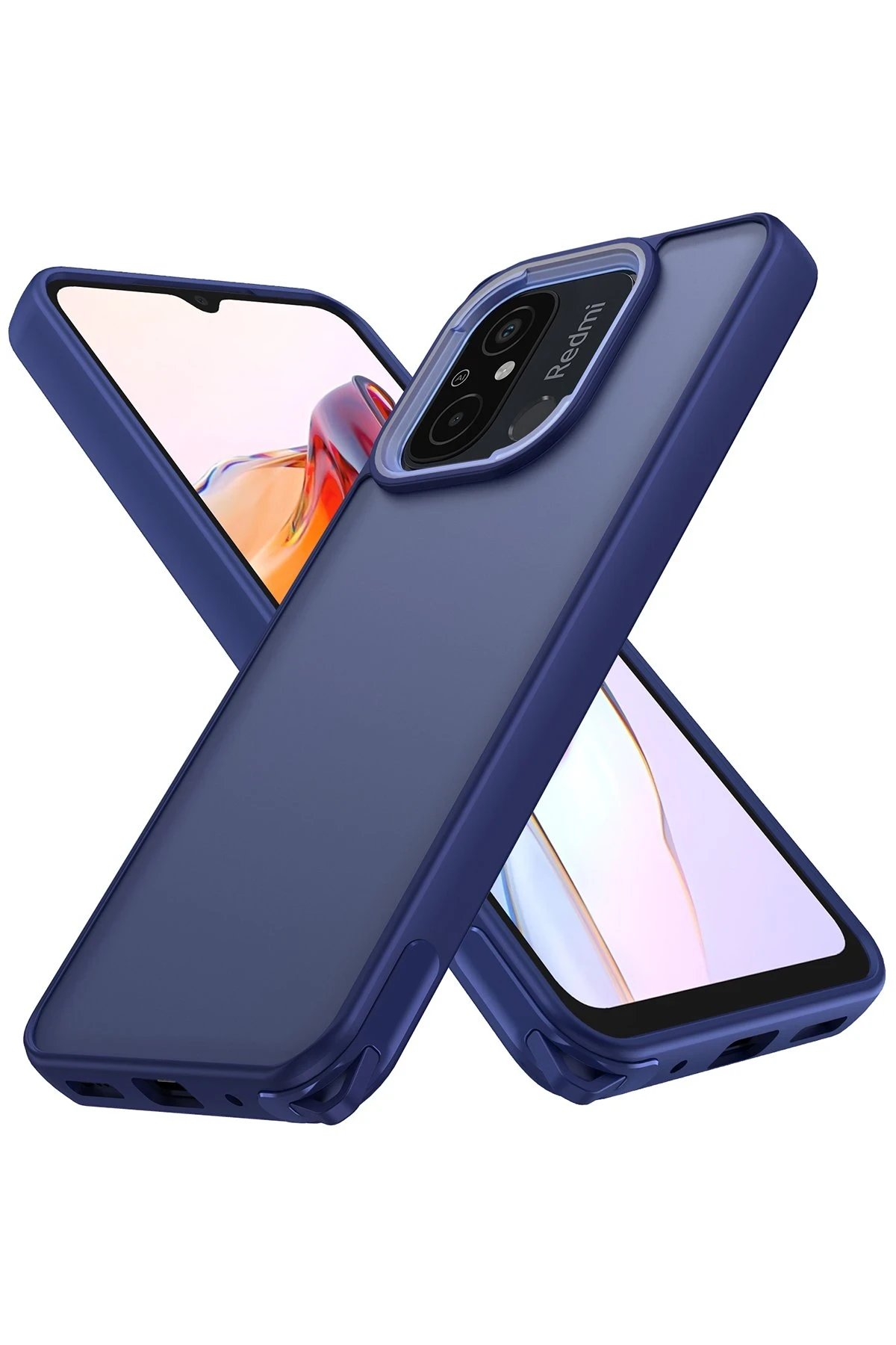 Newface Xiaomi Redmi 12C Kılıf Elegant Kapak - Lacivert