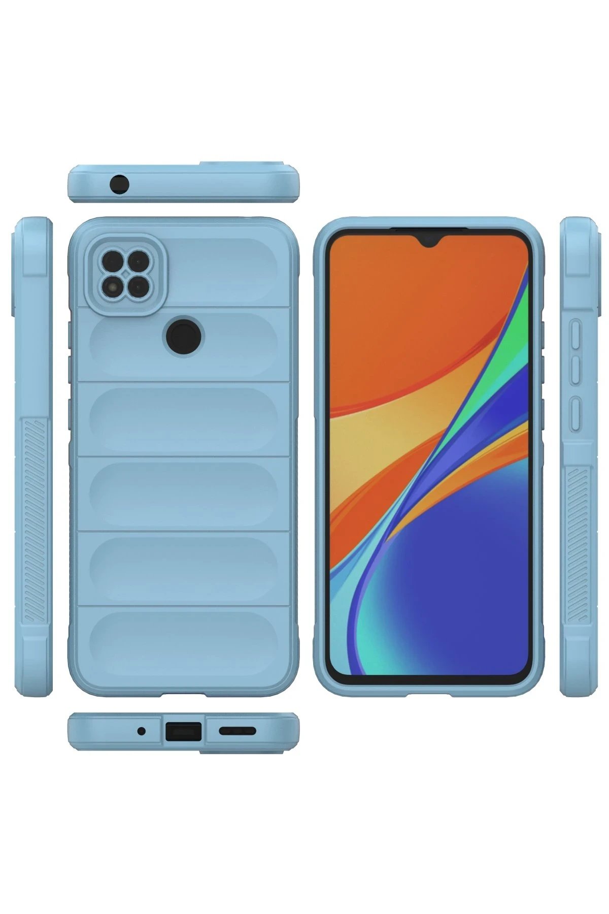 Newface Xiaomi Redmi 9C Kılıf Optimum Silikon - Sky Blue