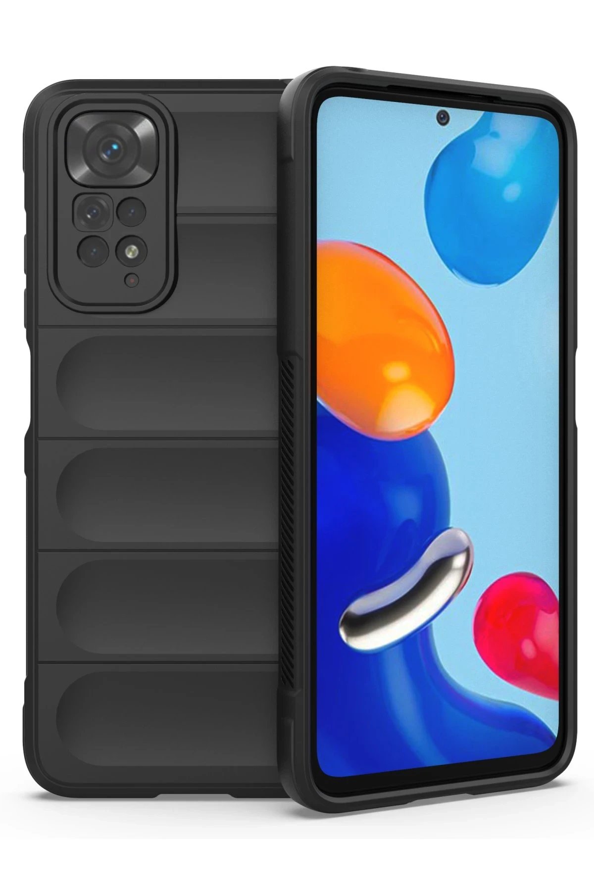 Newface Xiaomi Redmi Note 11 Kılıf Optimum Silikon - Siyah