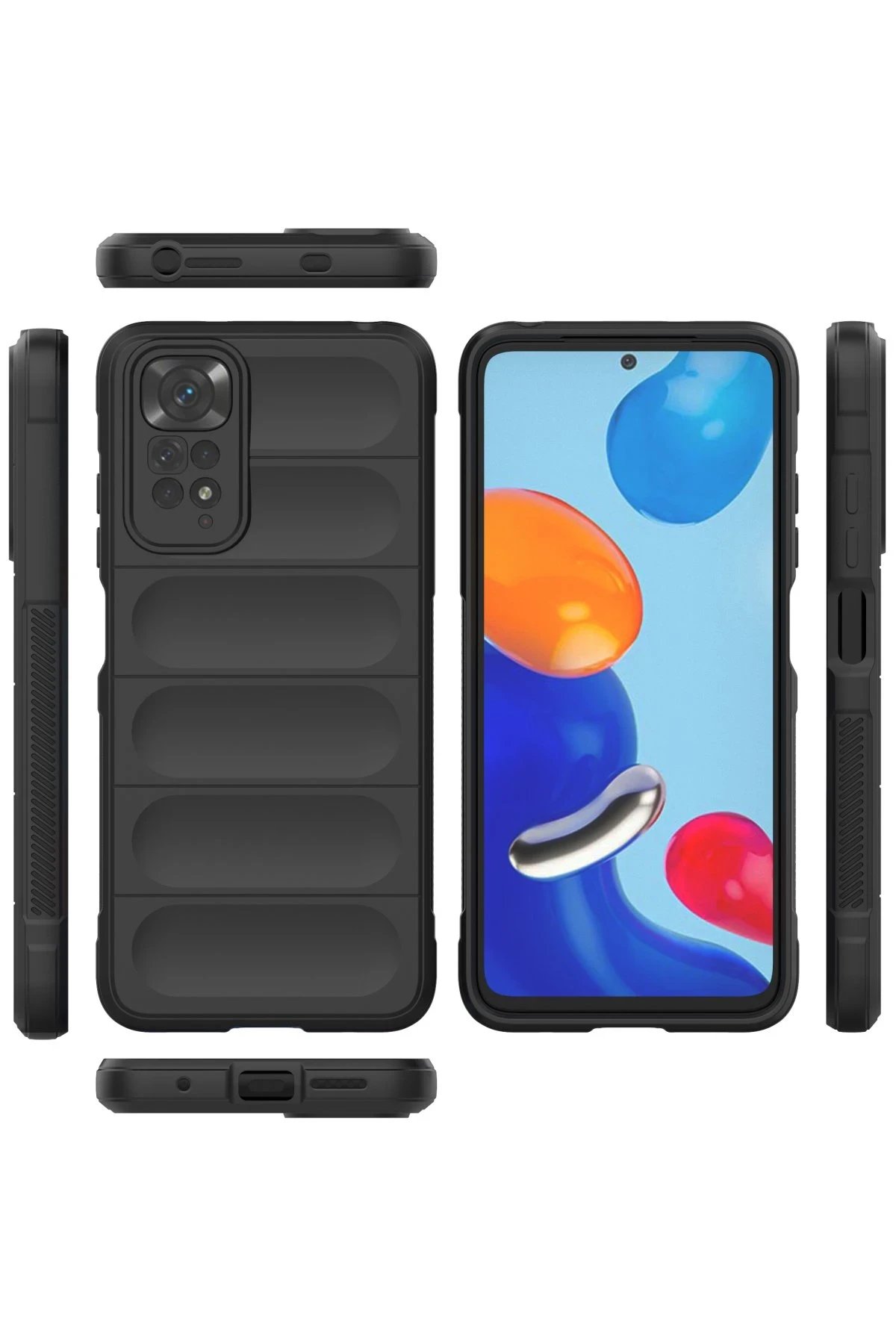 Newface Xiaomi Redmi Note 11 Kılıf Optimum Silikon - Siyah