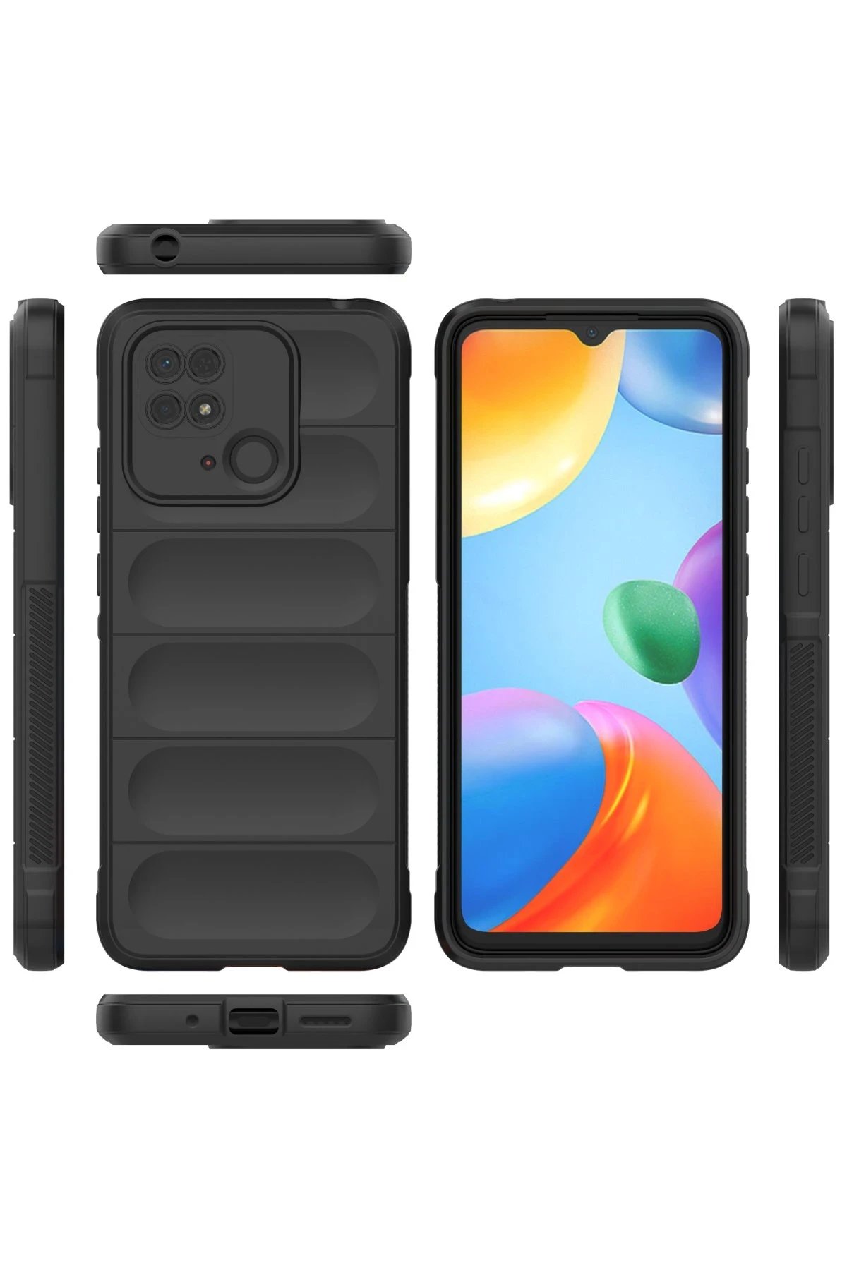 Newface Xiaomi Redmi 10C Kılıf Optimum Silikon - Siyah