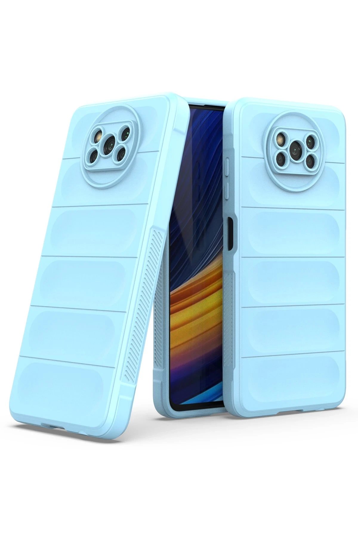 Newface Xiaomi Pocophone X3 Kılıf Optimum Silikon - Sky Blue