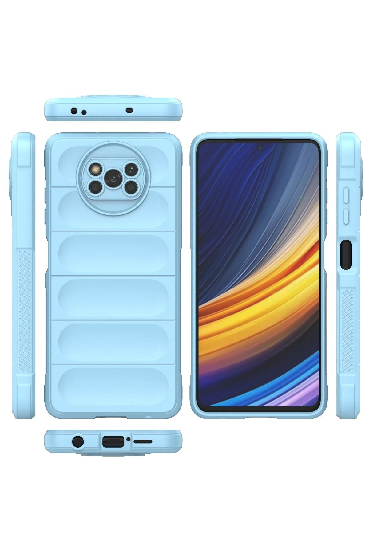 Newface Xiaomi Pocophone X3 Kılıf Optimum Silikon - Sky Blue