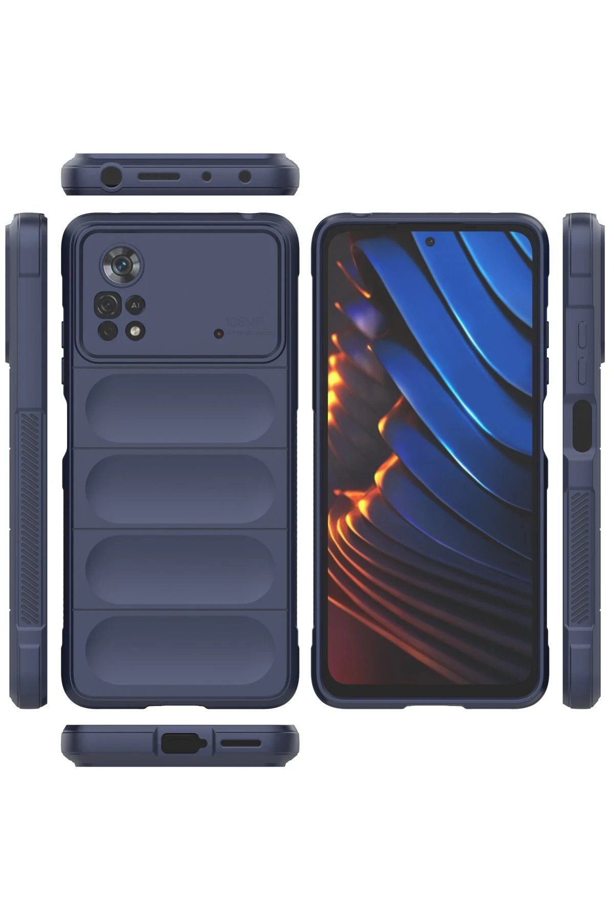 Newface Xiaomi Poco X4 Pro 5G Kılıf Optimum Silikon - Lacivert