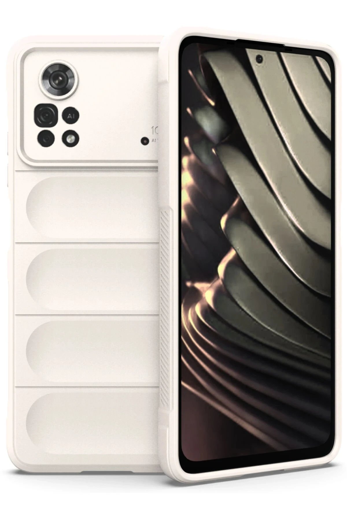 Newface Xiaomi Poco X4 Pro 5G Kılıf Optimum Silikon - Krem