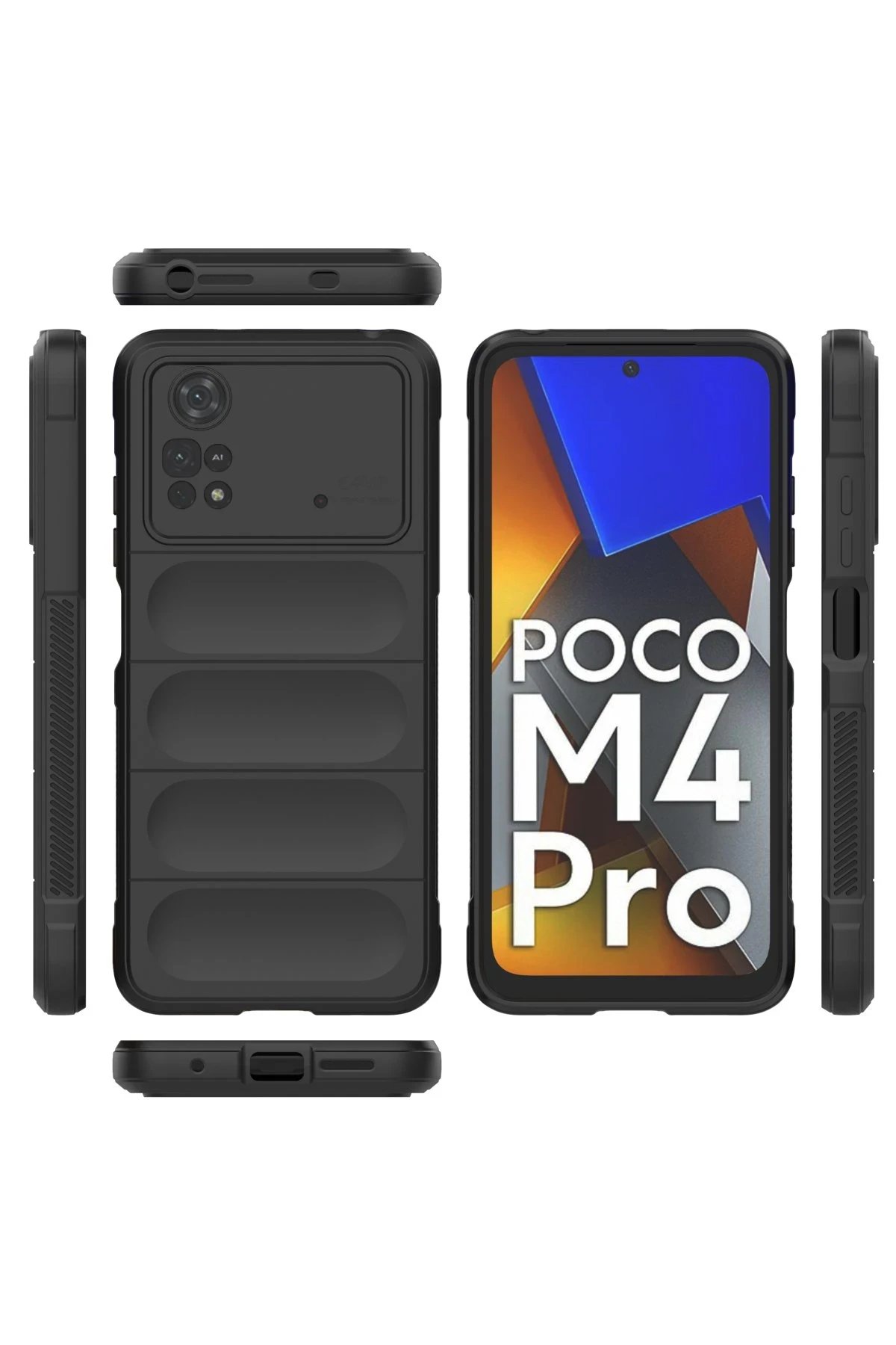 Newface Xiaomi Poco M4 Pro 4G Kılıf Optimum Silikon - Siyah