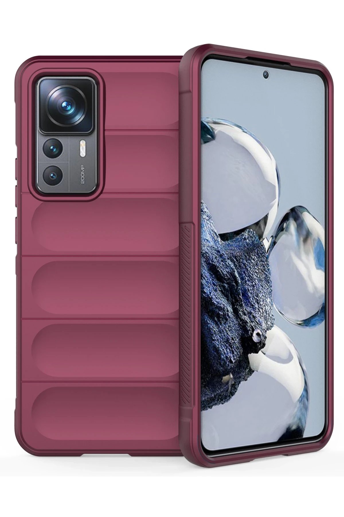 Newface Xiaomi Mi 12T Pro Kılıf Optimum Silikon - Bordo