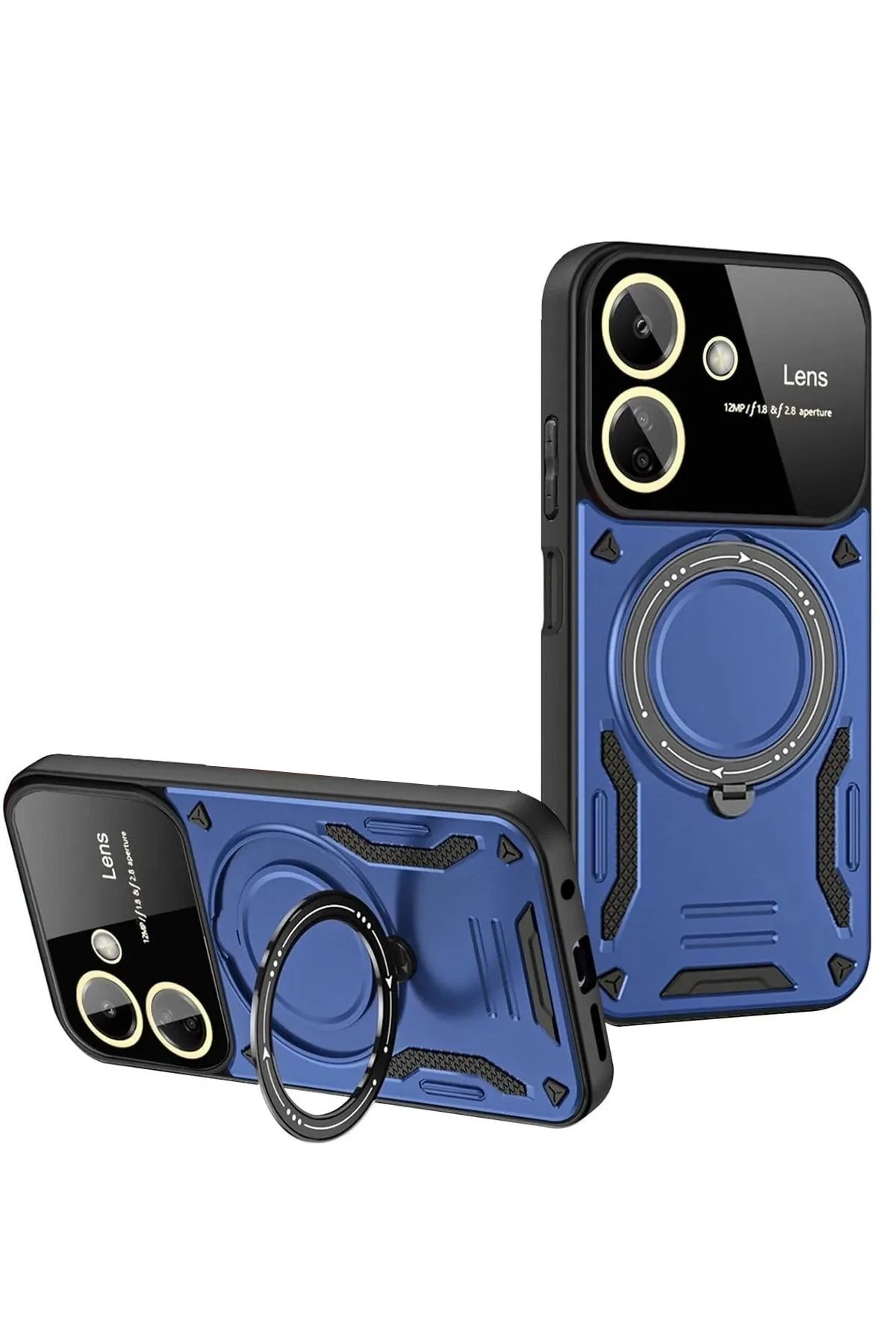 Newface Xiaomi Redmi 13C Kılıf Joy Lens Standlı Kapak - Lacivert