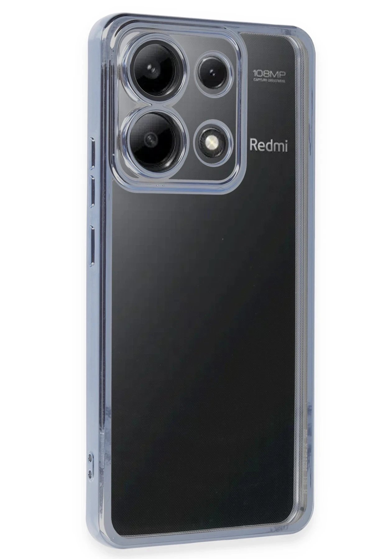 Newface Xiaomi Poco X6 Kılıf Razer Lensli Silikon - Açık Mavi