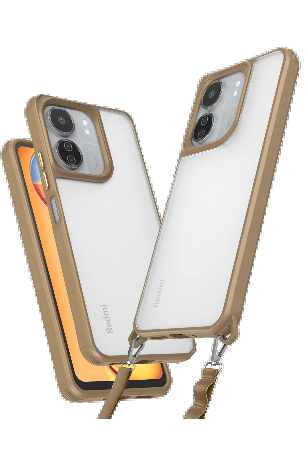 Newface Xiaomi Redmi 13C Kılıf Penta Silikon Kılıf - Çöl Titanyum