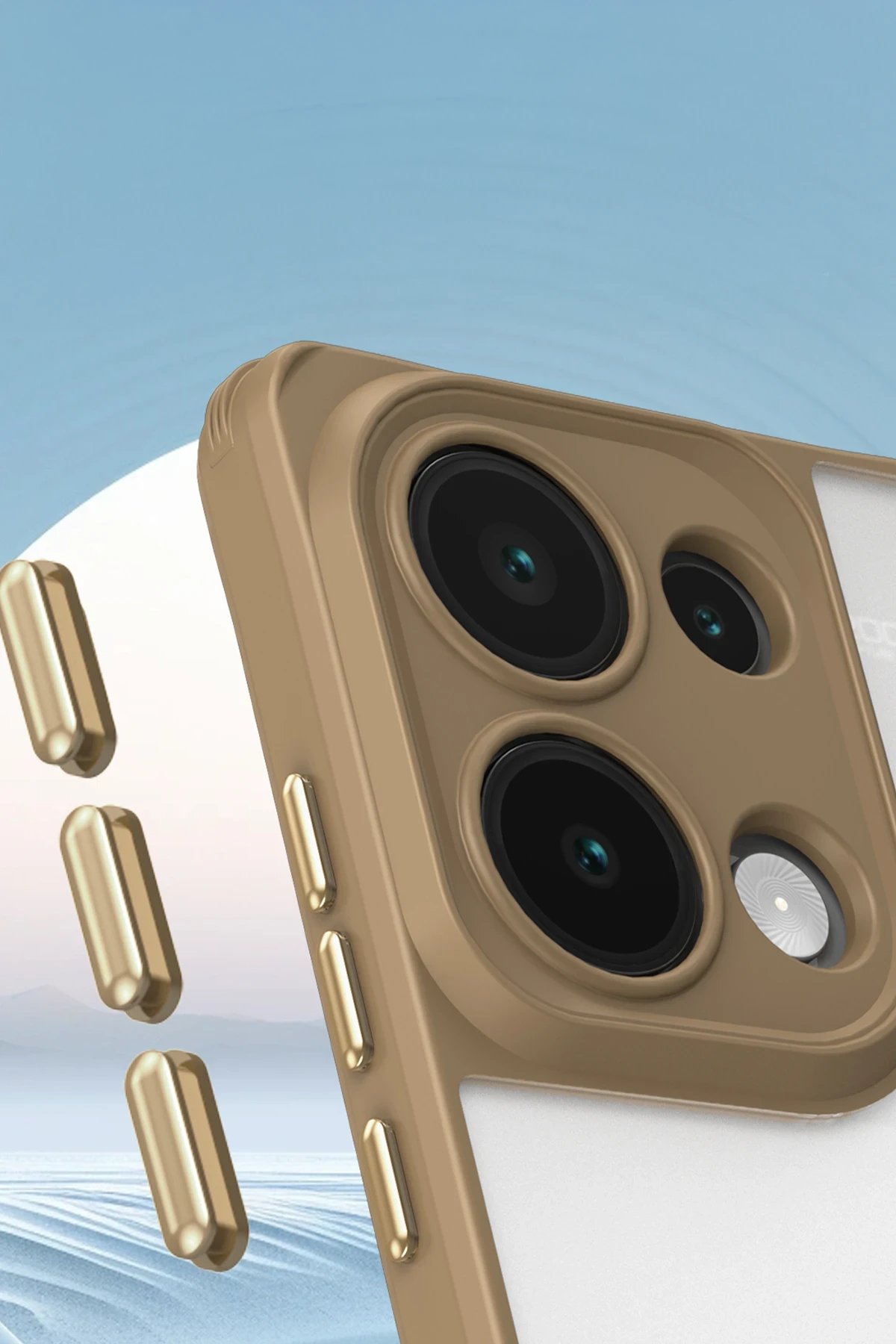 Newface Xiaomi Redmi Note 13 Pro 5G Kılıf Penta Silikon Kılıf - Çöl Titanyum