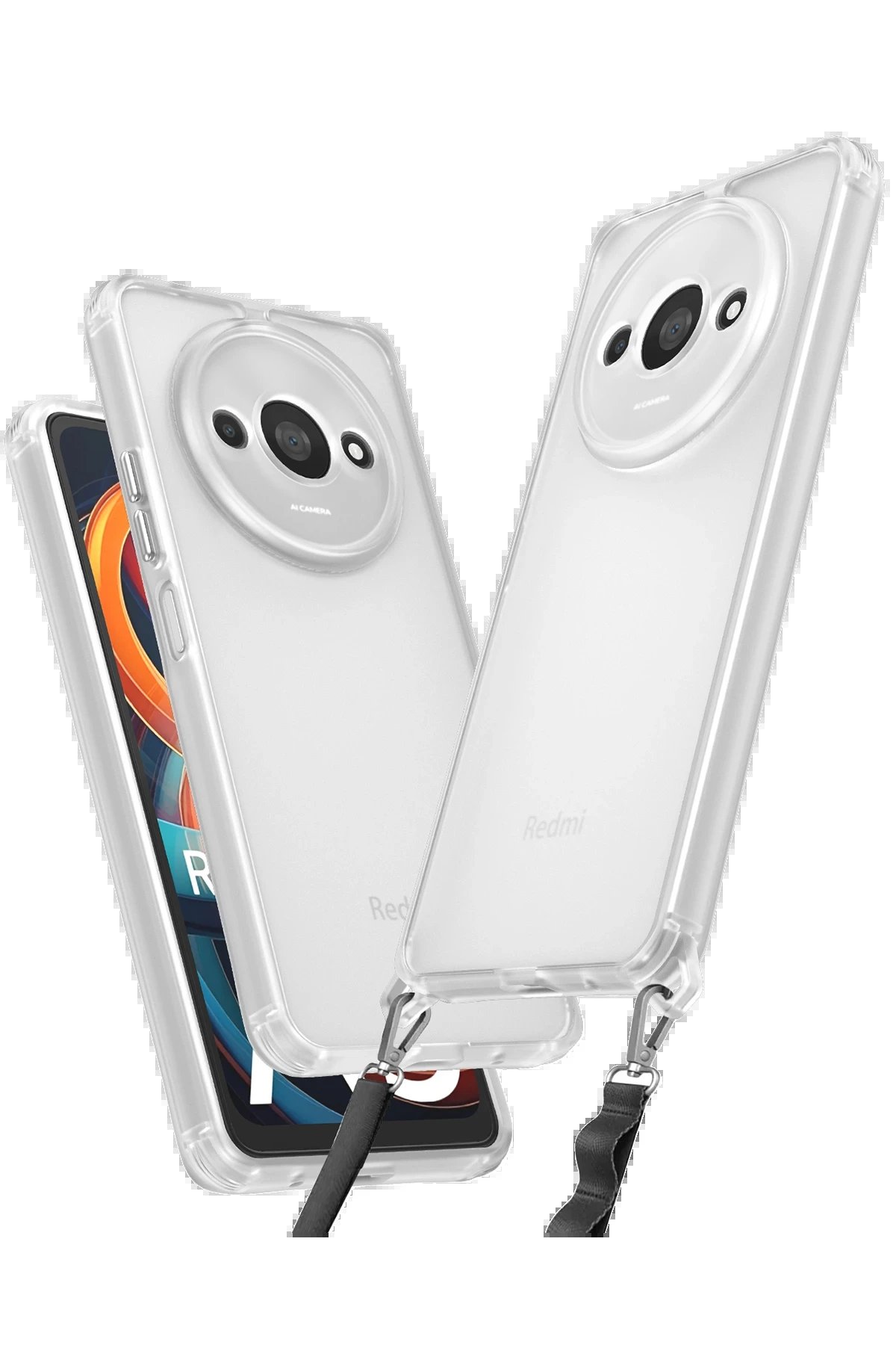 Newface Xiaomi Redmi A3 4G Kılıf Penta Silikon Kılıf - Şeffaf