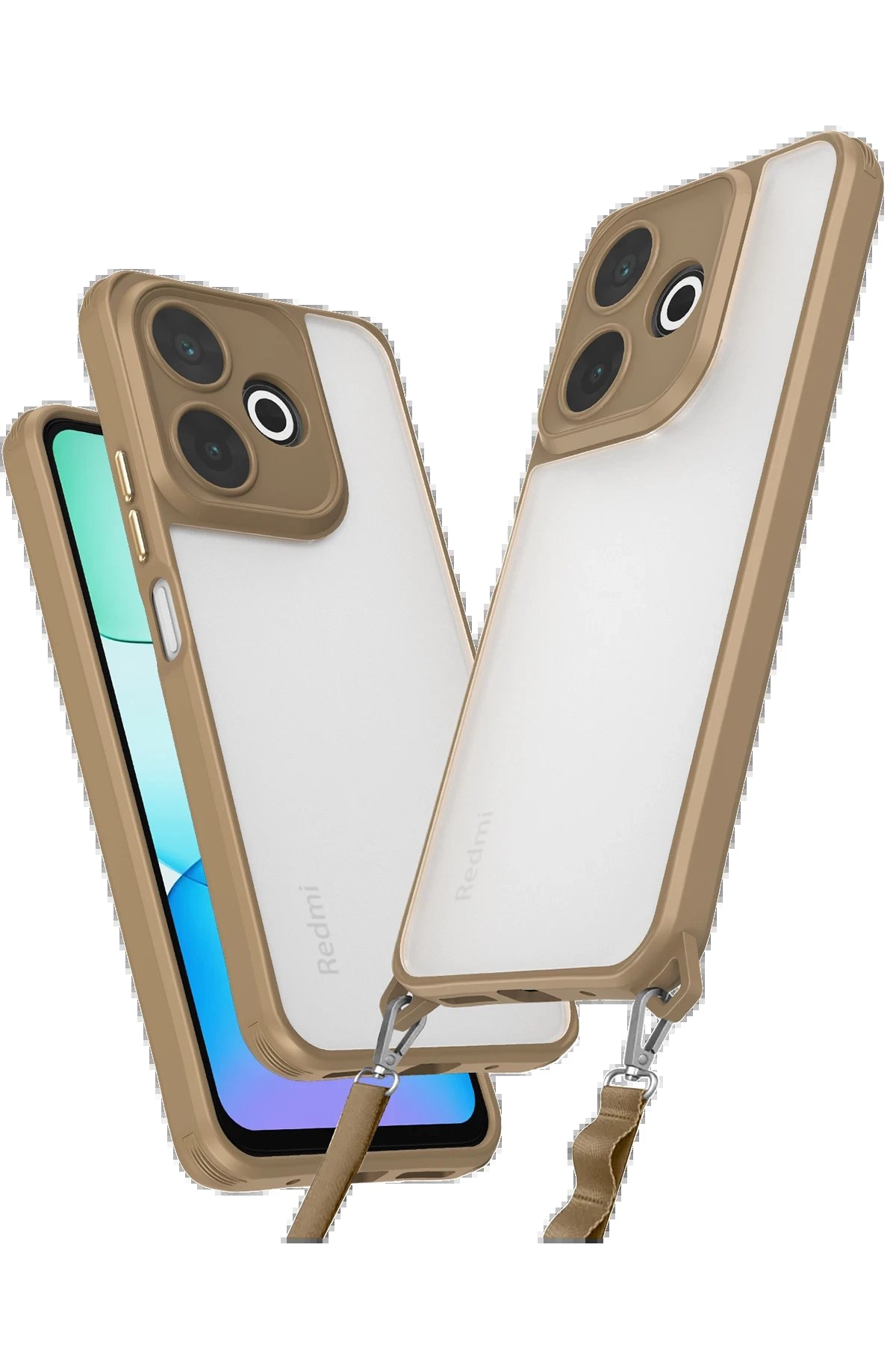 Newface Xiaomi Redmi 13 4G Kılıf Penta Silikon Kılıf - Çöl Titanyum