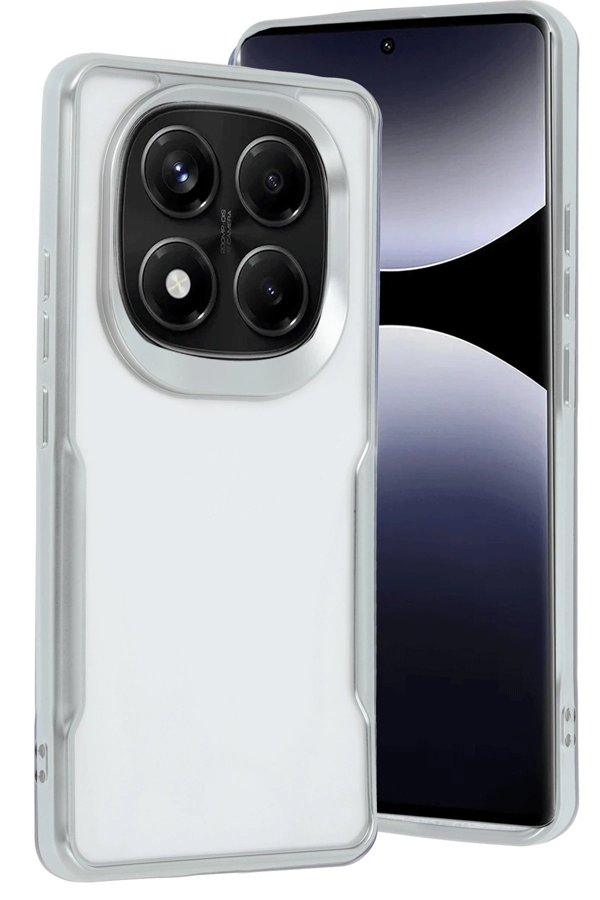 Newface Xiaomi Redmi Note 14 Pro 4G Kılıf Boyi Silikon Kapak - Gümüş