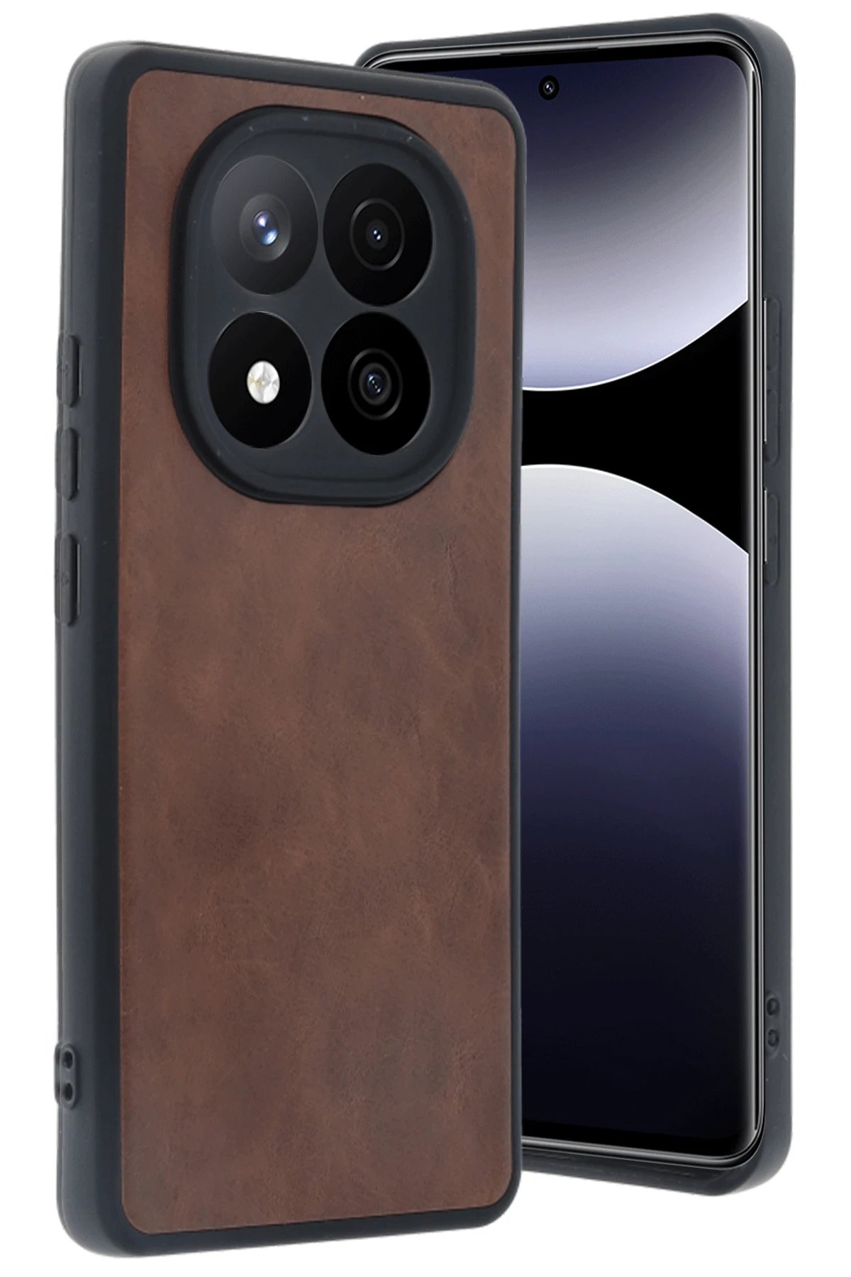 Newface Xiaomi Redmi Note 14 Pro 5G Kılıf Aras Deri Kapak - Taba