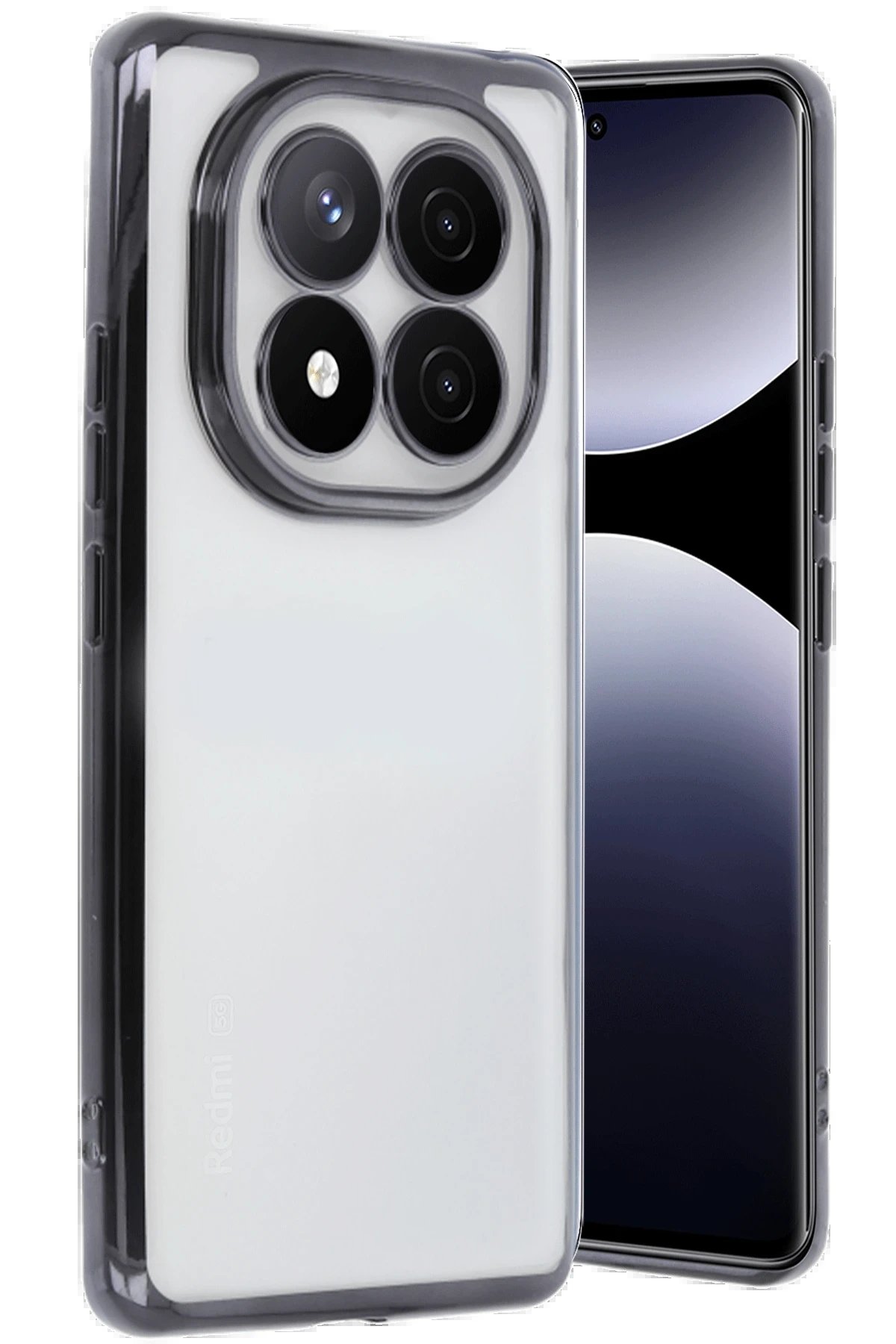 Newface Xiaomi Redmi Note 14 Pro Plus Kılıf Razer Lensli Silikon - Siyah