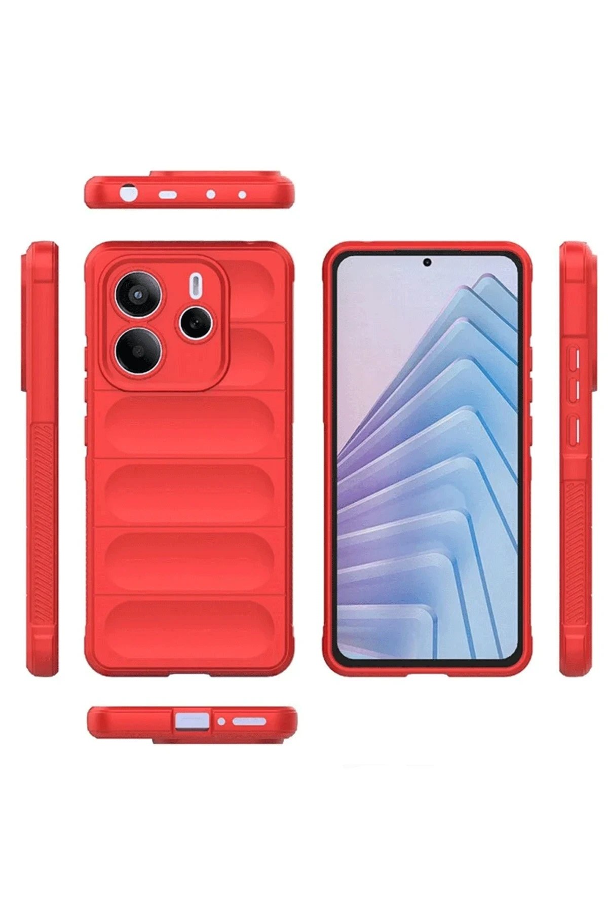 Newface Xiaomi Redmi Note 14 4G Kılıf Optimum Silikon - Kırmızı