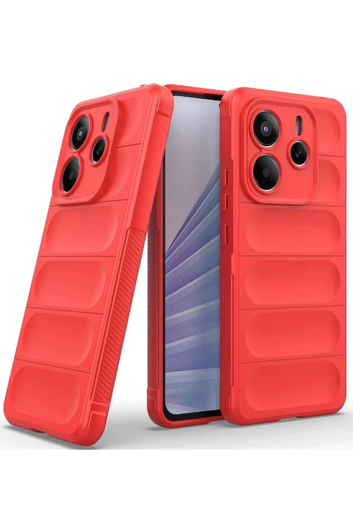 Newface Xiaomi Redmi Note 14 4G Kılıf Optimum Silikon - Kırmızı