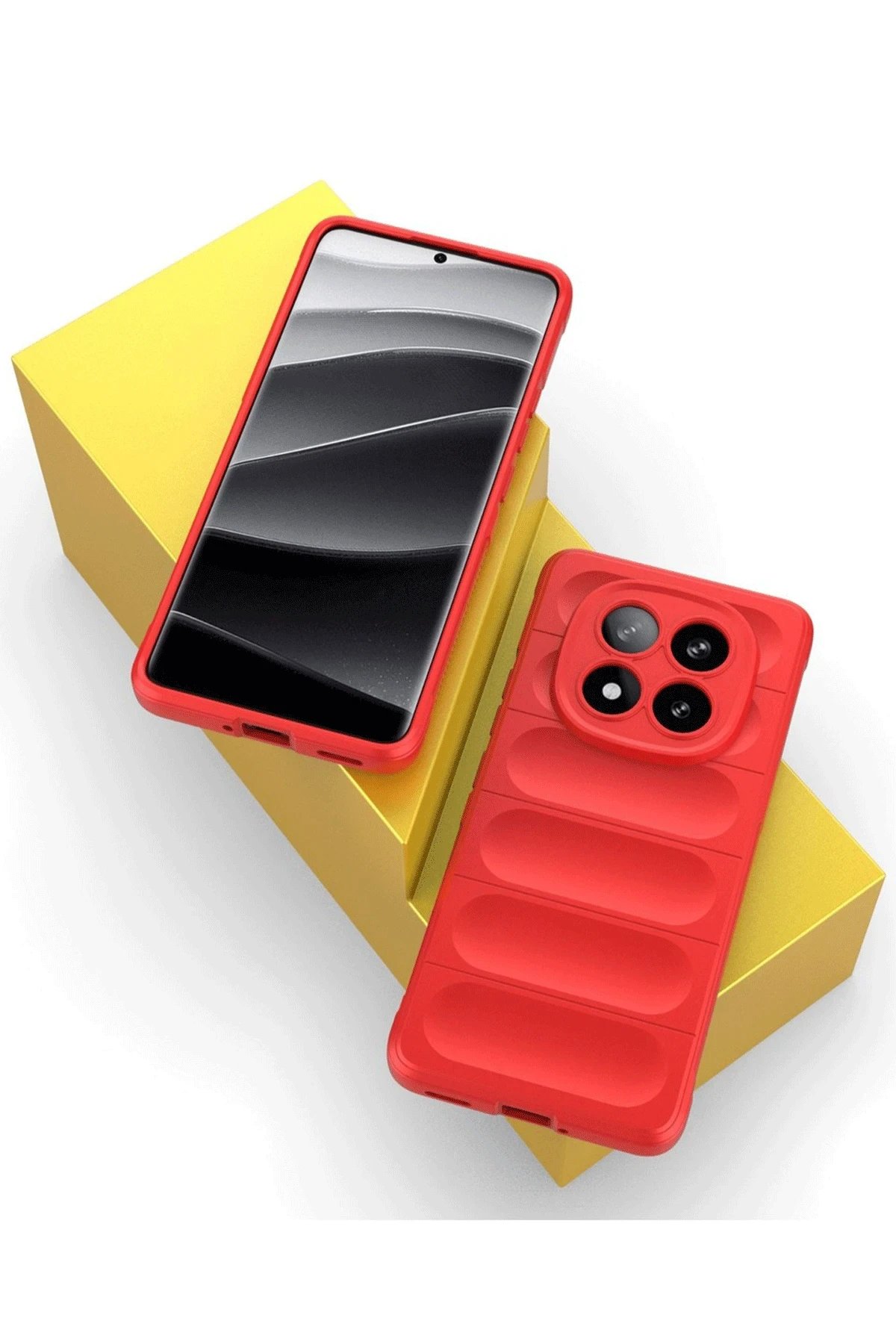 Newface Xiaomi Redmi Note 14 Pro 4G Kılıf Optimum Silikon - Kırmızı