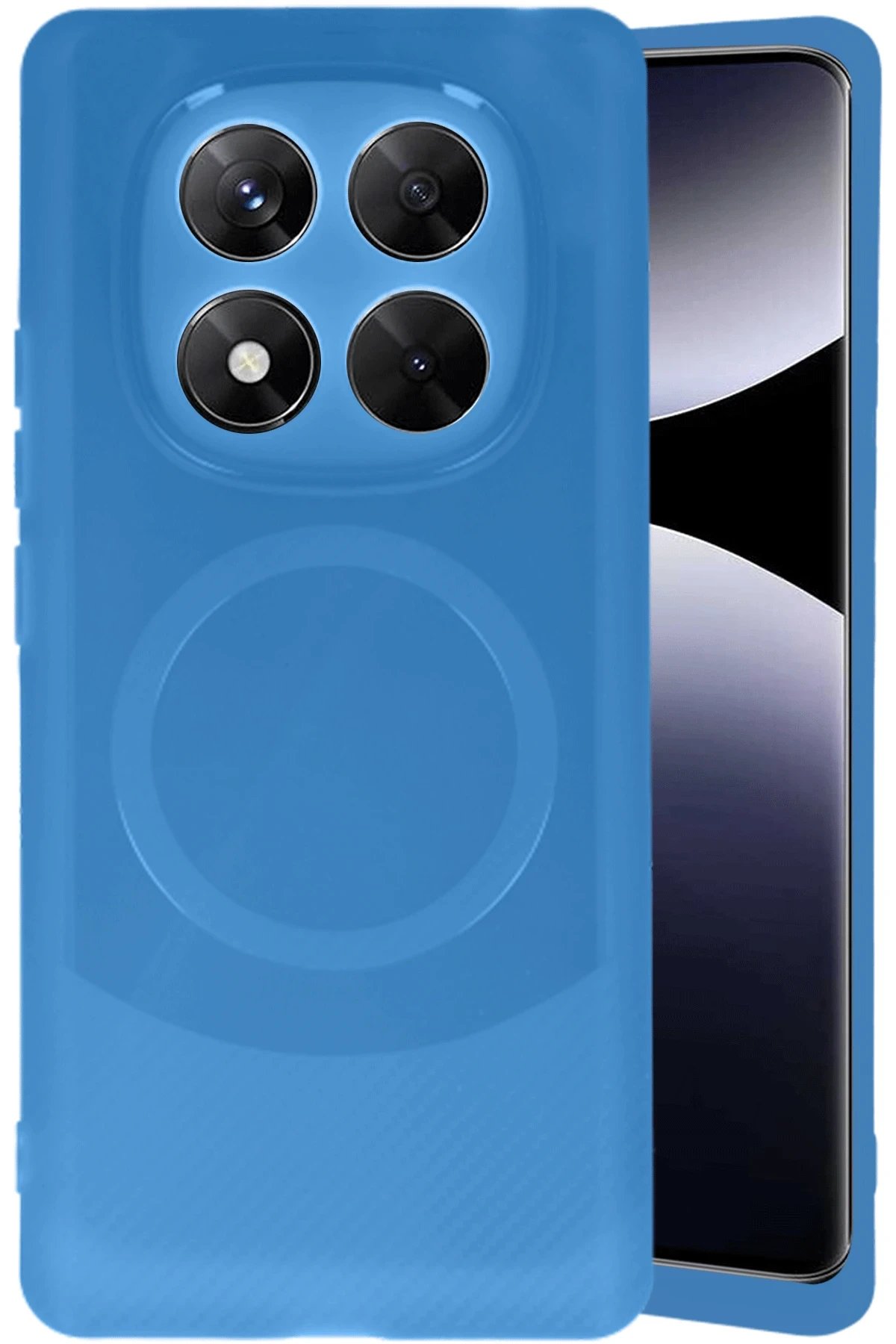 Newface Xiaomi Redmi Note 14 Pro 5G Kılıf Maya Karbon Kapak - Lacivert