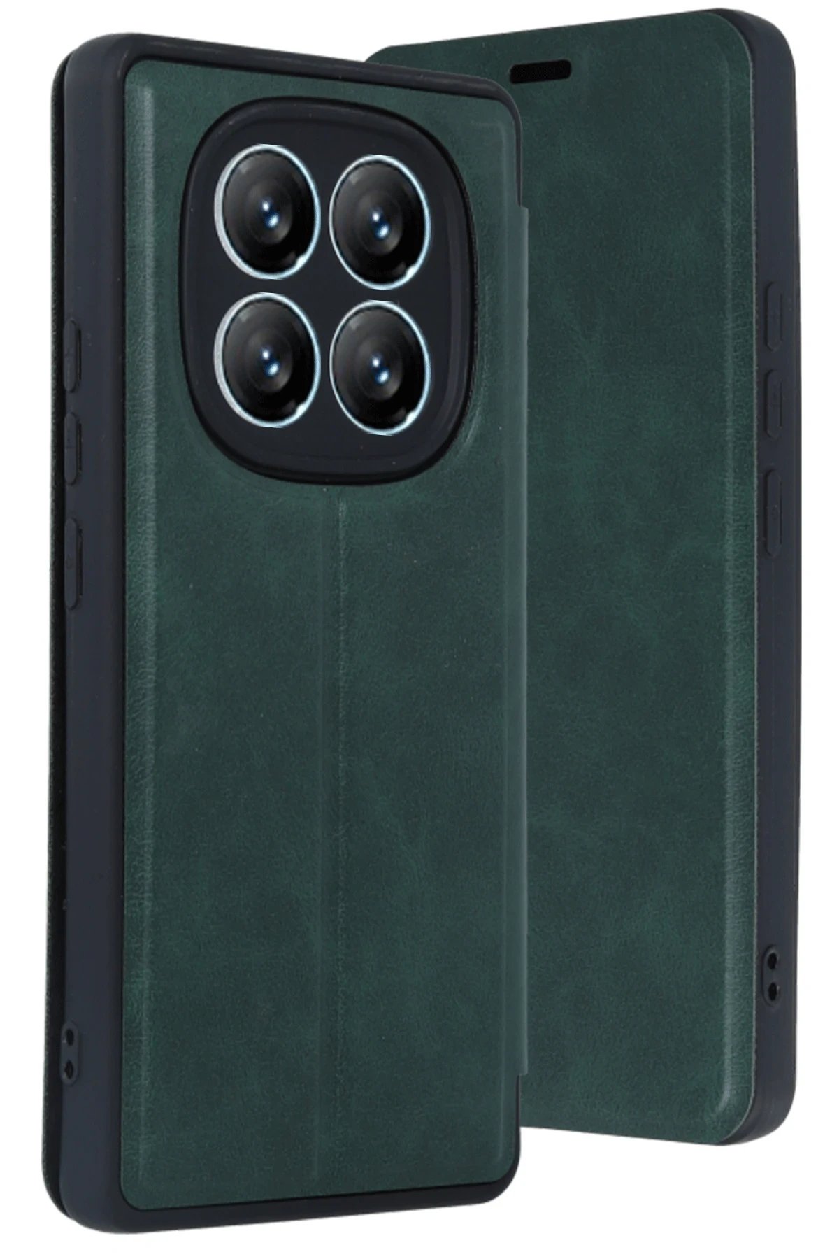 Newface Xiaomi Redmi Note 14 Pro 4G Kılıf Flip Cover - Koyu Yeşil