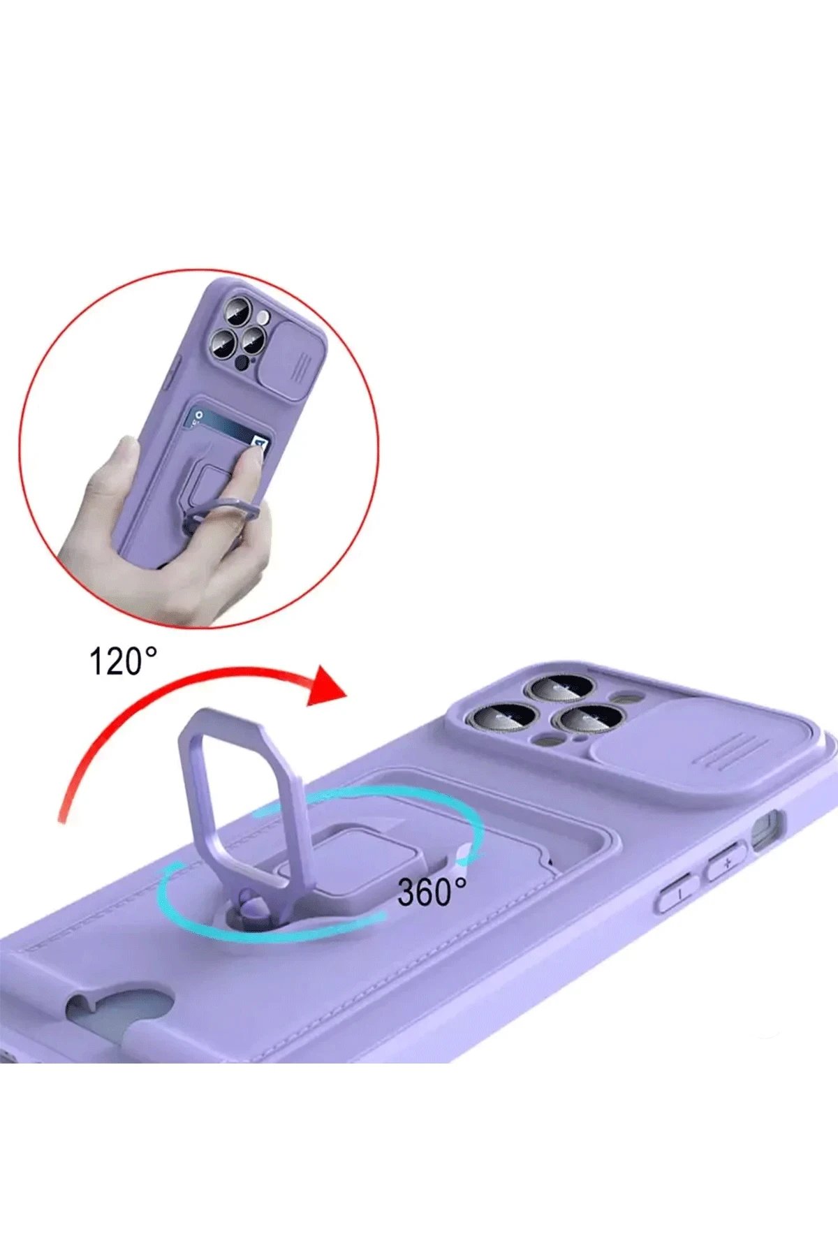 Newface Xiaomi Redmi Note 13 Pro Plus Kılıf Zuma Kartvizitli Yüzüklü Silikon - Siyah