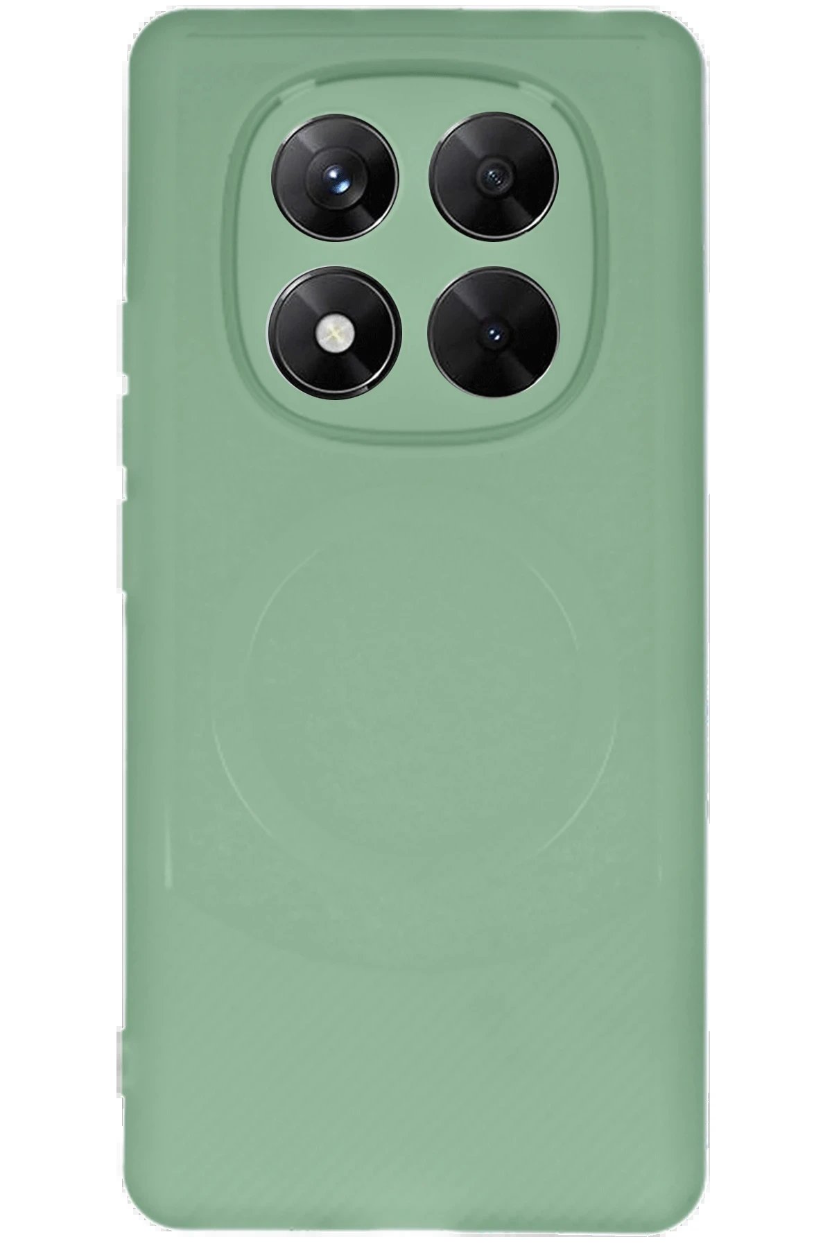 Newface Xiaomi Redmi Note 14 Pro 4G Kılıf Maya Karbon Kapak - Su Yeşili