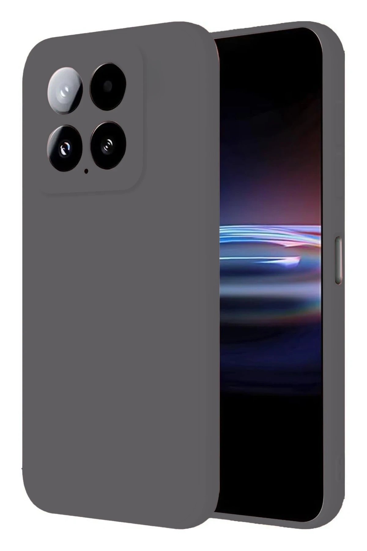 Newface Xiaomi Mi 14T Pro Kılıf Nano içi Kadife Silikon - Gri