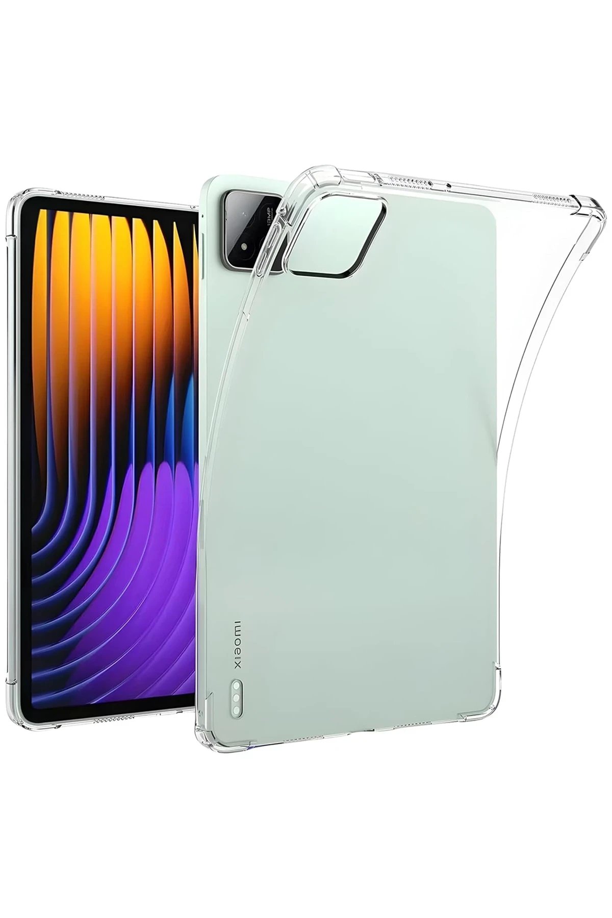 Newface Xiaomi Pad 7 Pro Kılıf Anti Şeffaf Tablet Silikon - Şeffaf