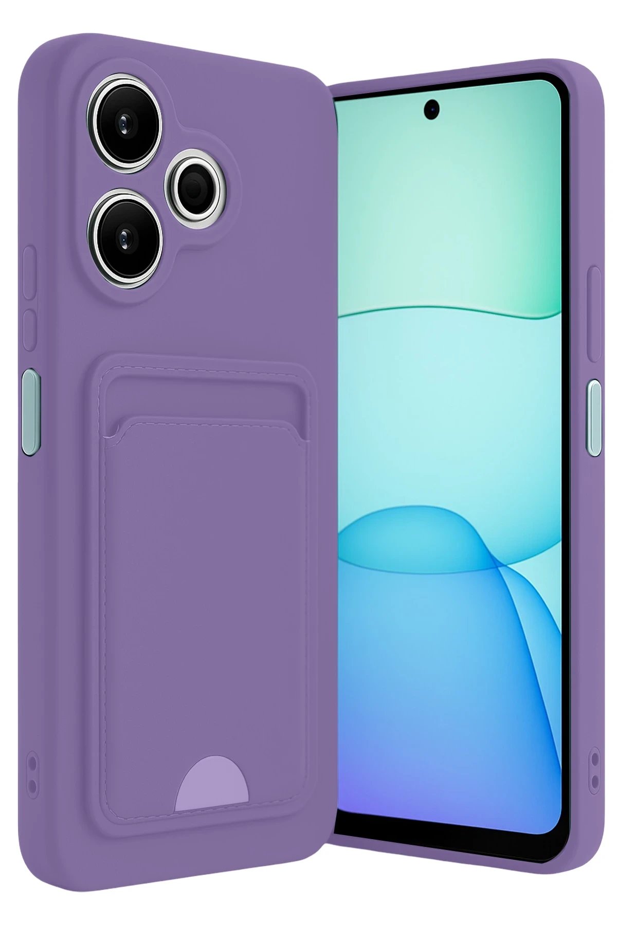 Newface Xiaomi Redmi 13 4G Kılıf Kelvin Kartvizitli Silikon - Lila