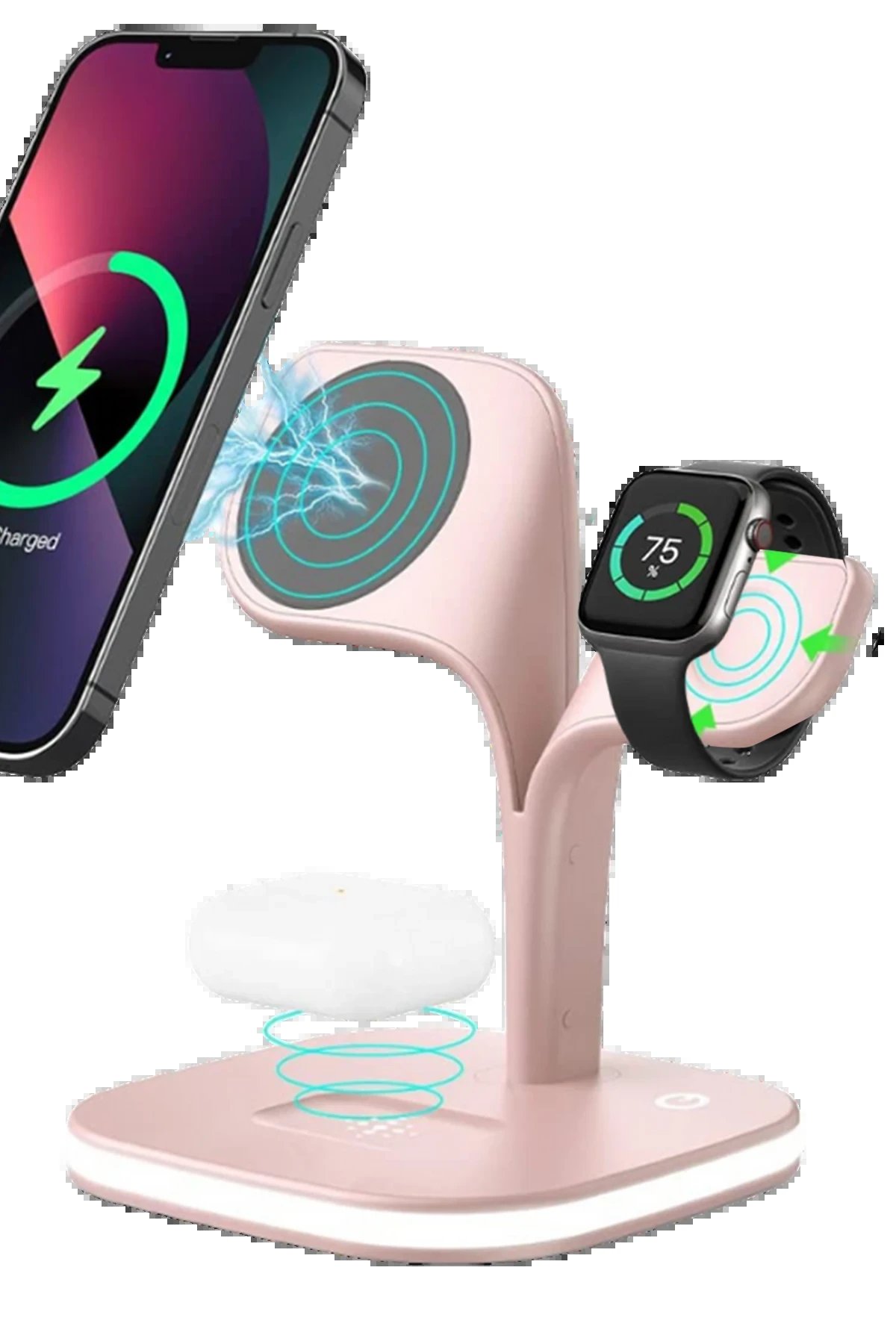 Newface YM-UD22 Kablosuz Şarj Masaüstü Set - Pembe