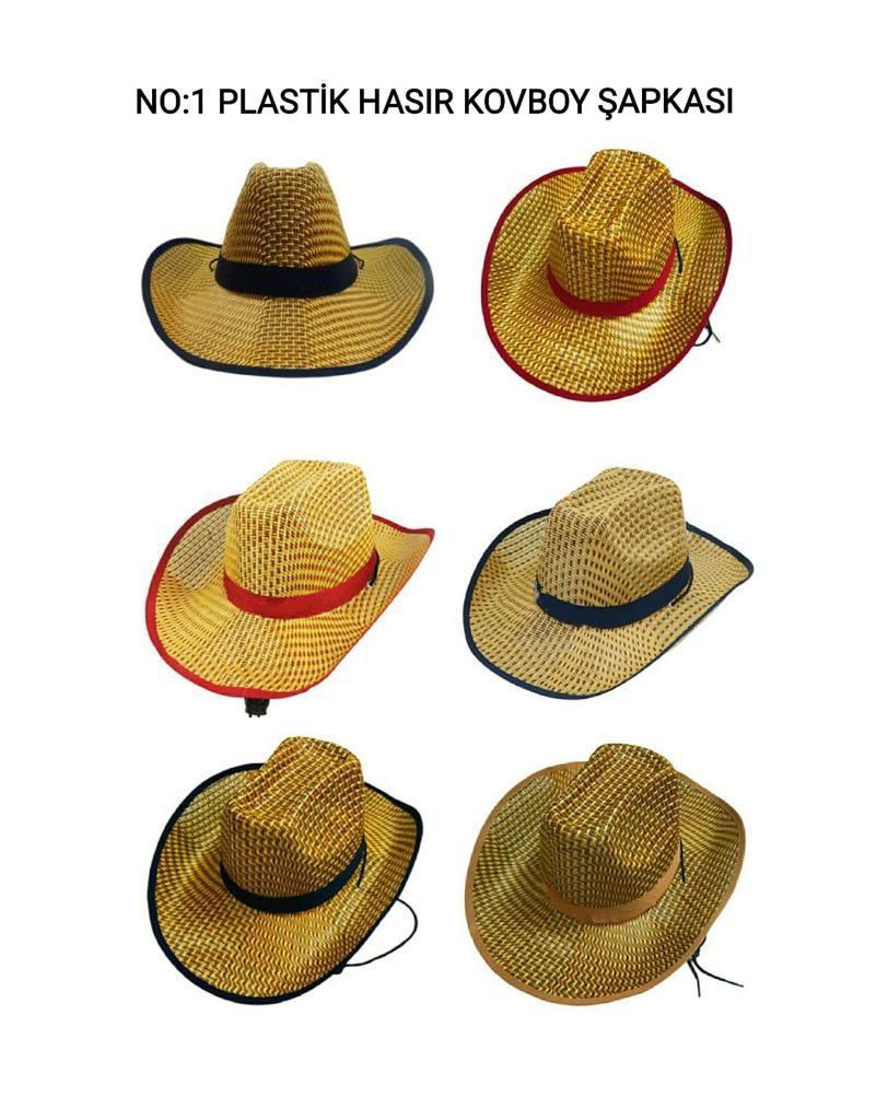 NO-1 HASIR ERKEK KOVBOY ŞAPKA